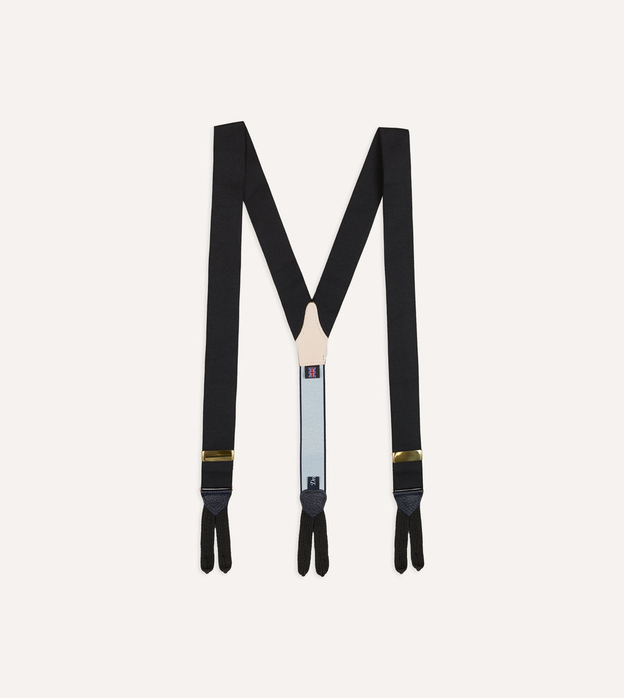 Black Silk Trouser Braces