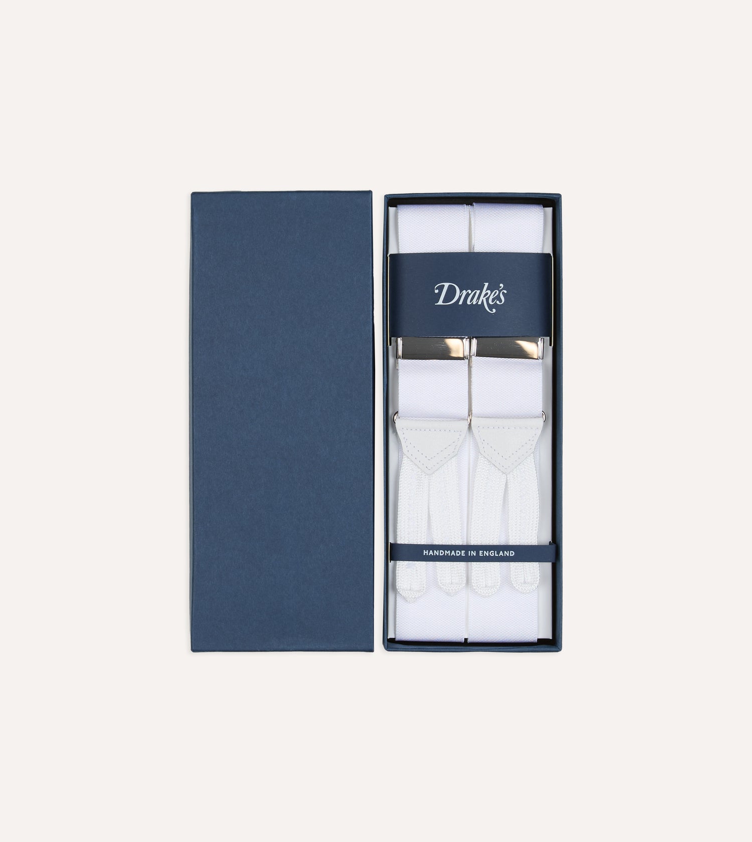 White Silk Trouser Braces