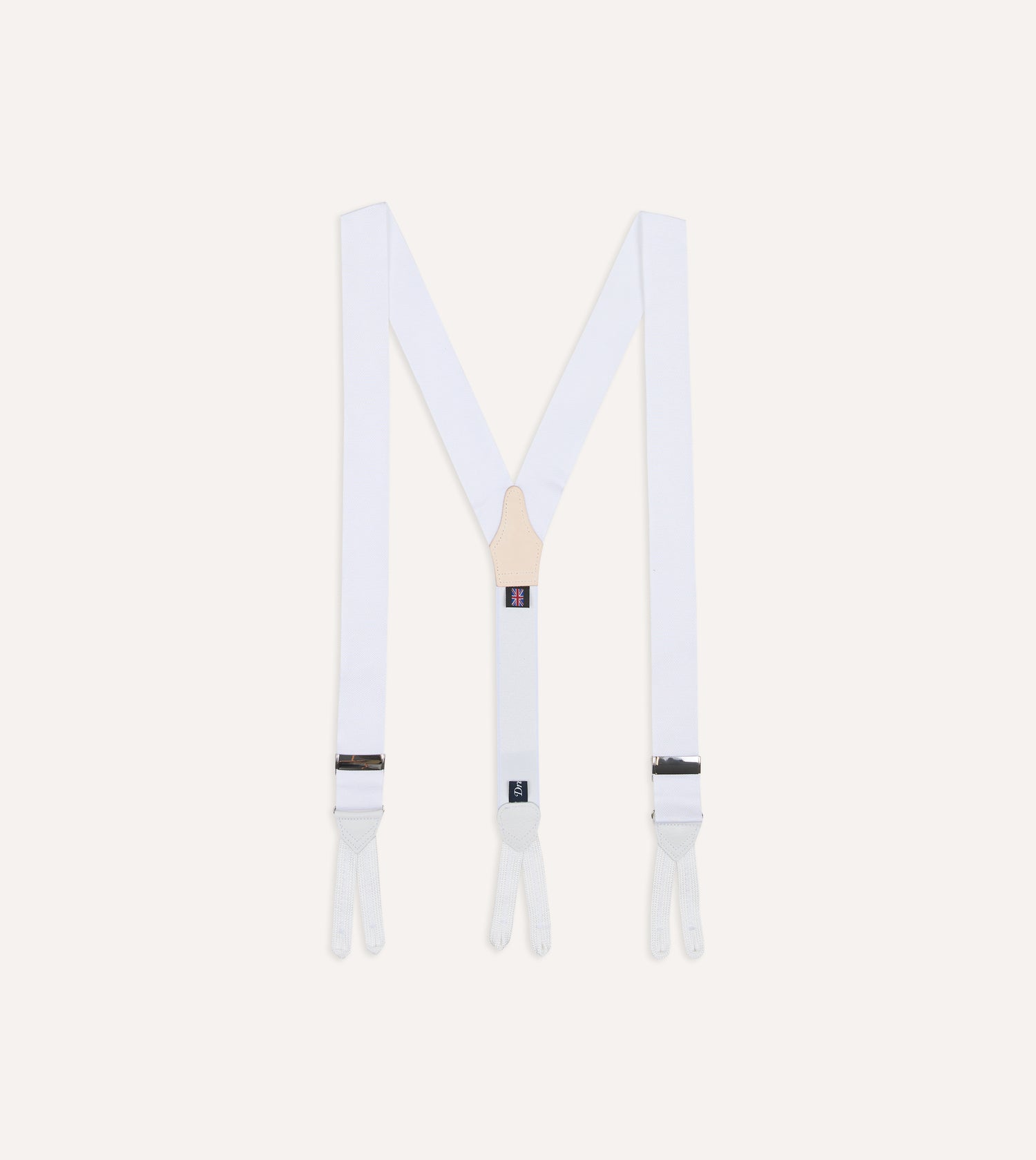 White Silk Trouser Braces