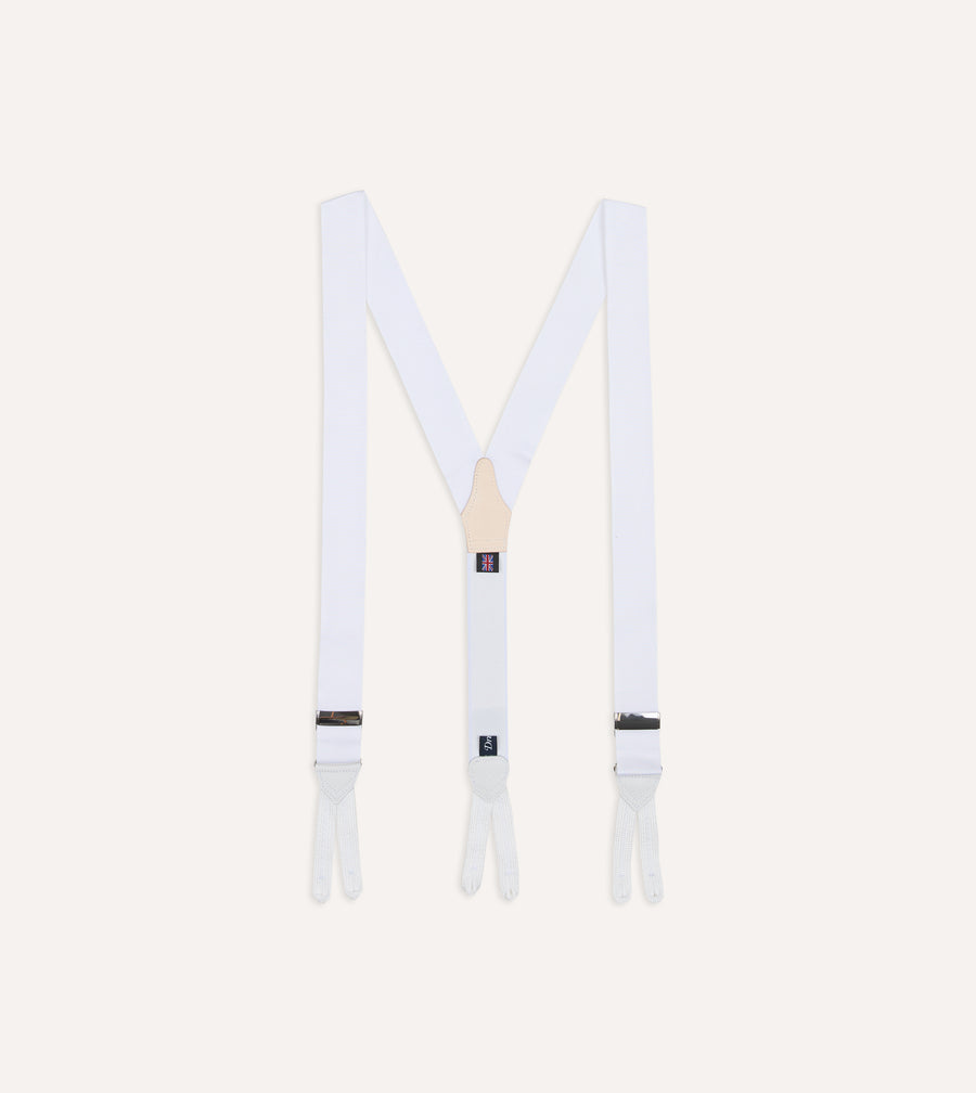 White Silk Trouser Braces