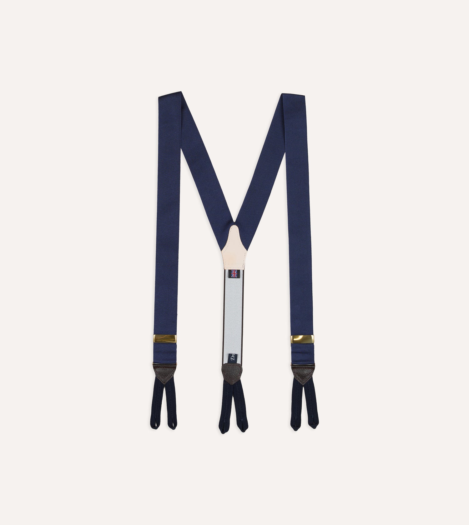 Navy Silk Trouser Braces