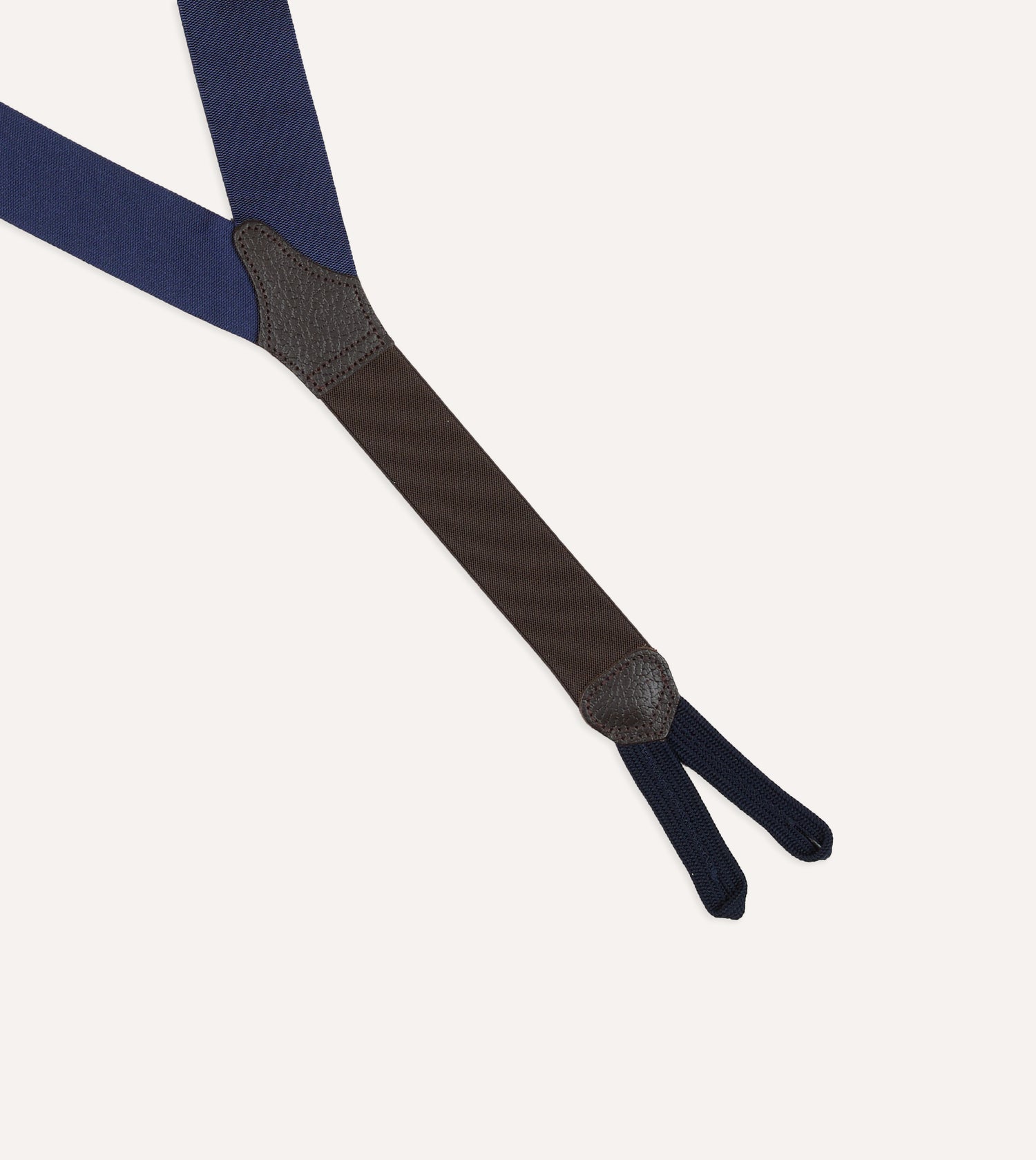 Navy Silk Trouser Braces