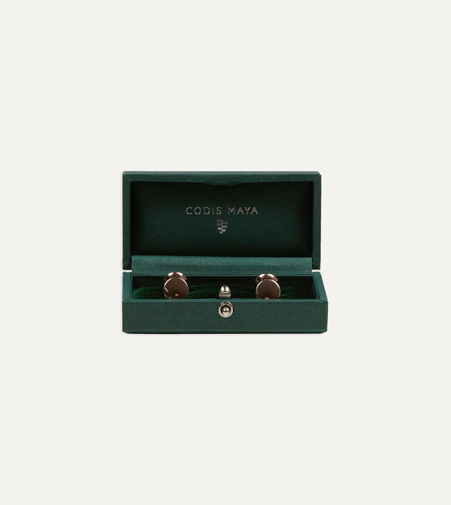 Codis Maya Rose Gold Bow Cufflinks