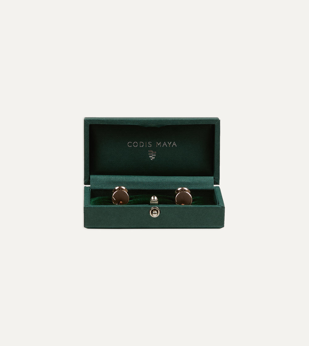 Codis Maya Rose Gold Bow Cufflinks