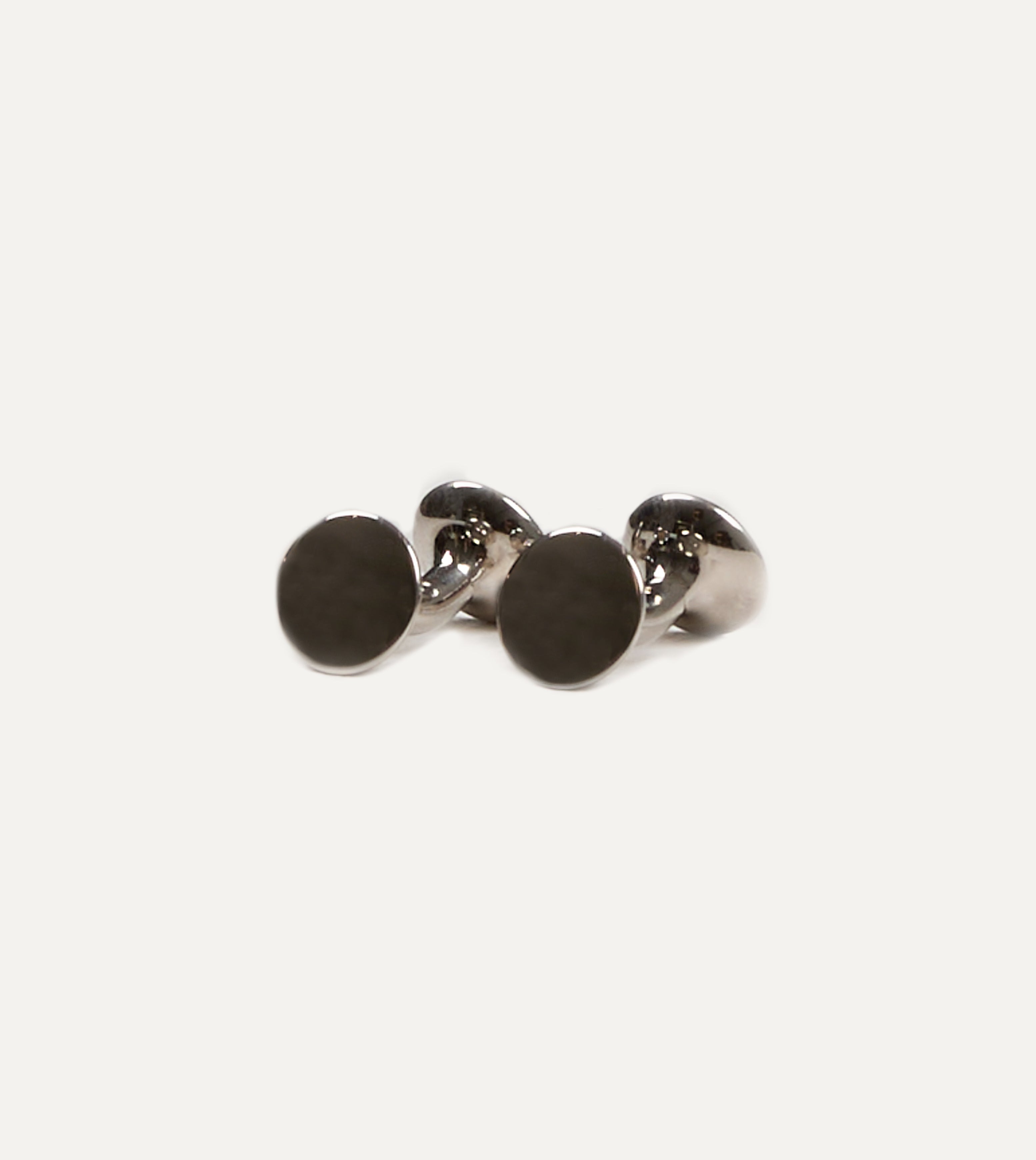 Codis Maya Rhodium Bow Cufflinks – Drakes US