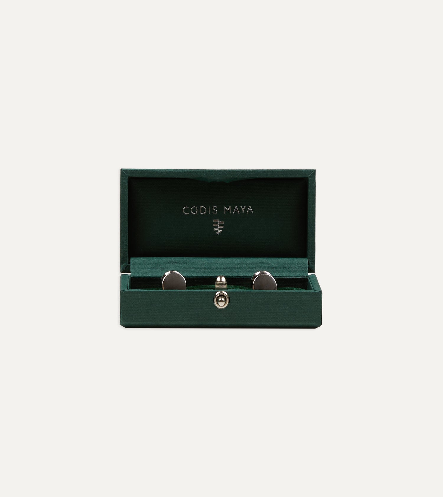 Codis Maya Rhodium Bow Cufflinks
