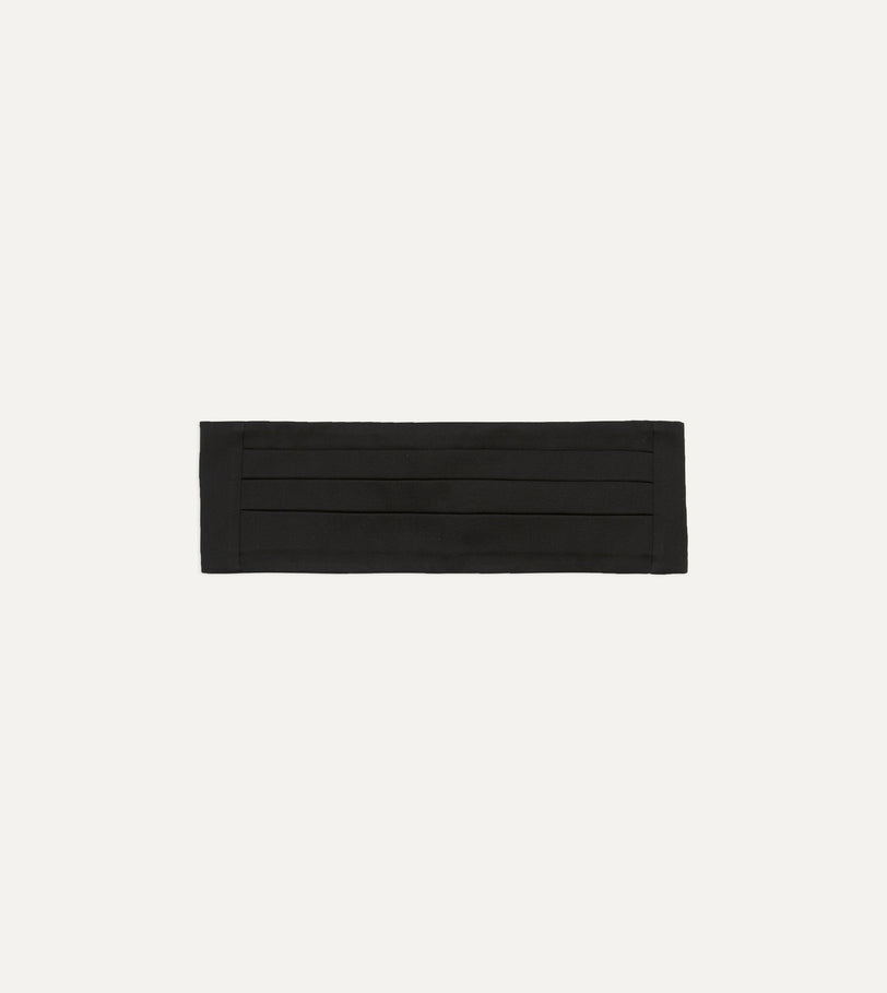 Black Silk Faille Cummerbund
