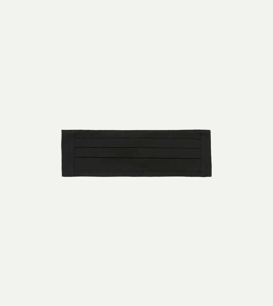Black Silk Faille Cummerbund
