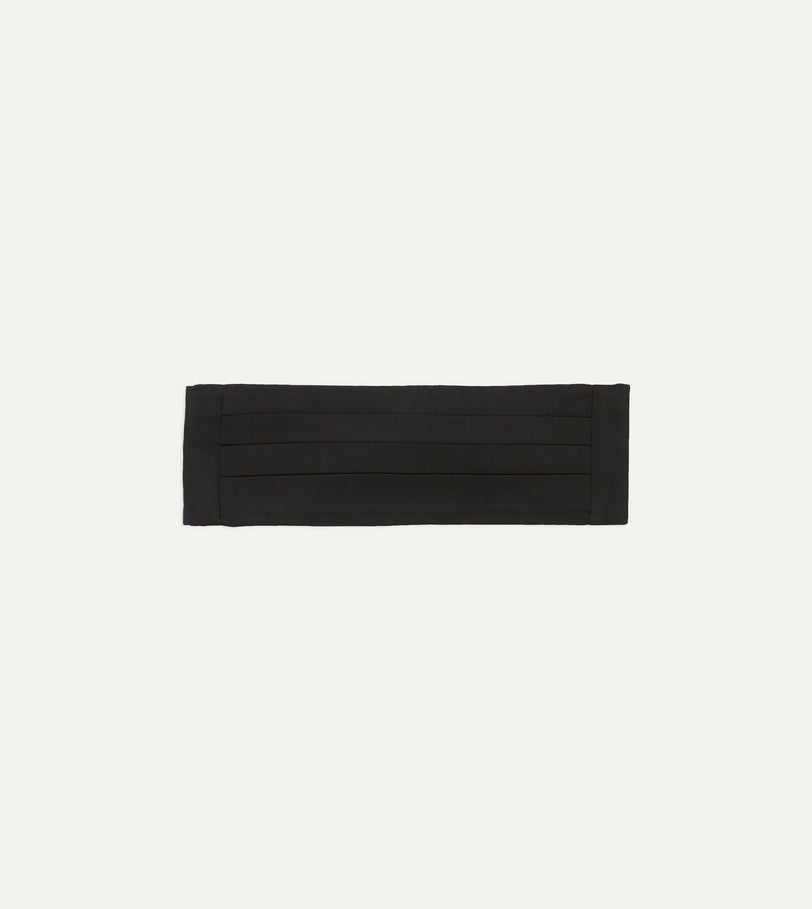 Black Silk Barathea Cummerbund