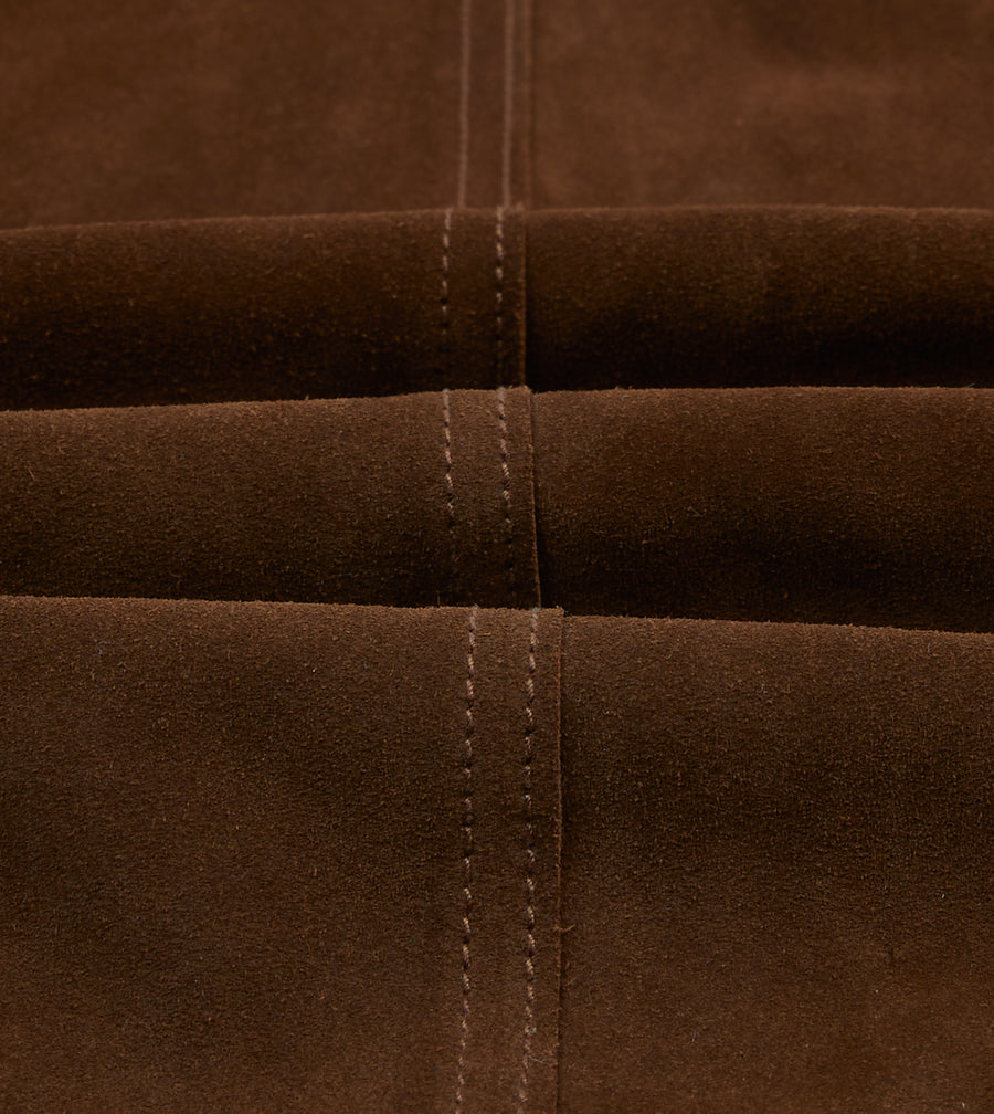 Brown Roughout Suede Overshirt
