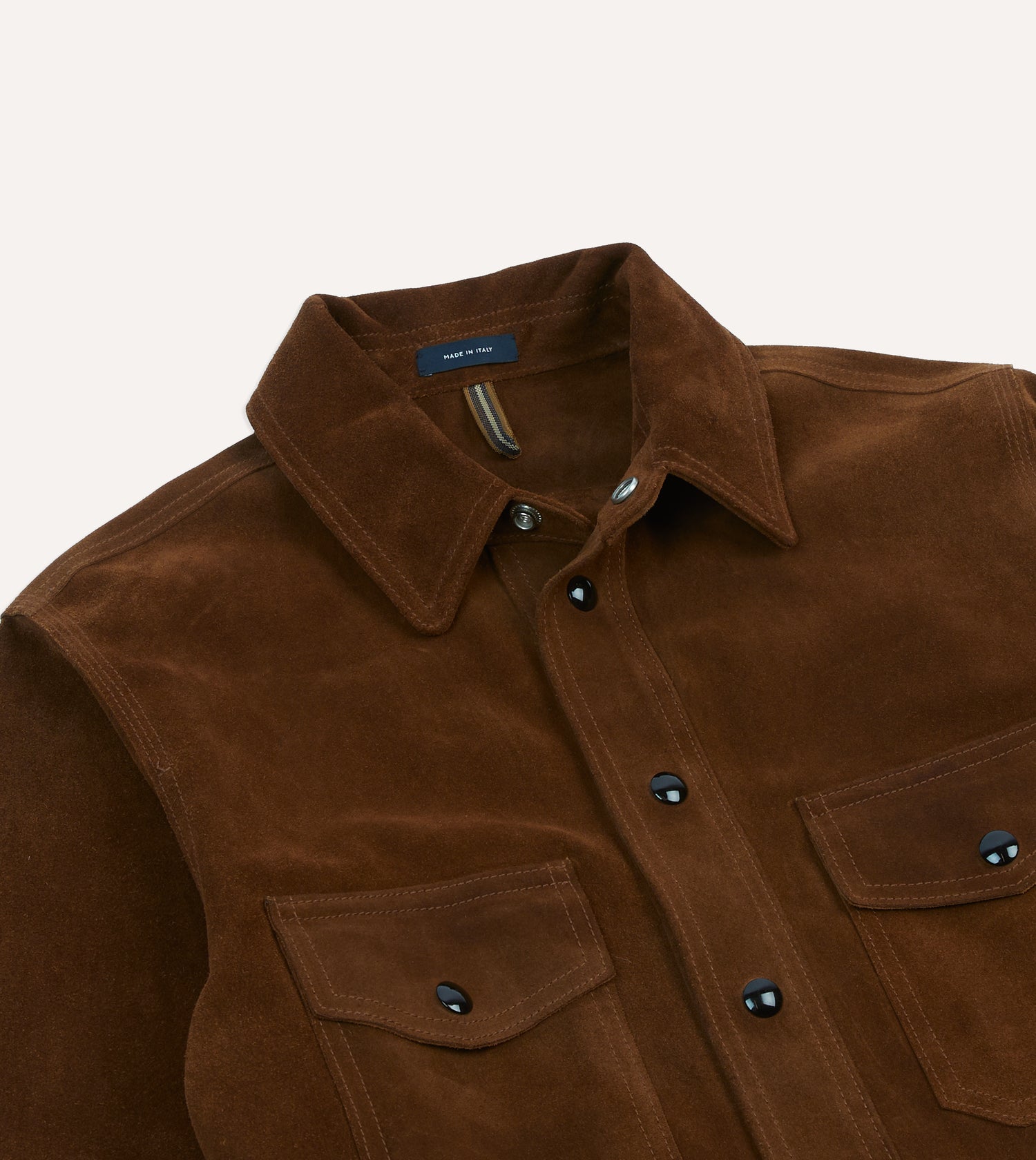 Brown Roughout Suede Overshirt