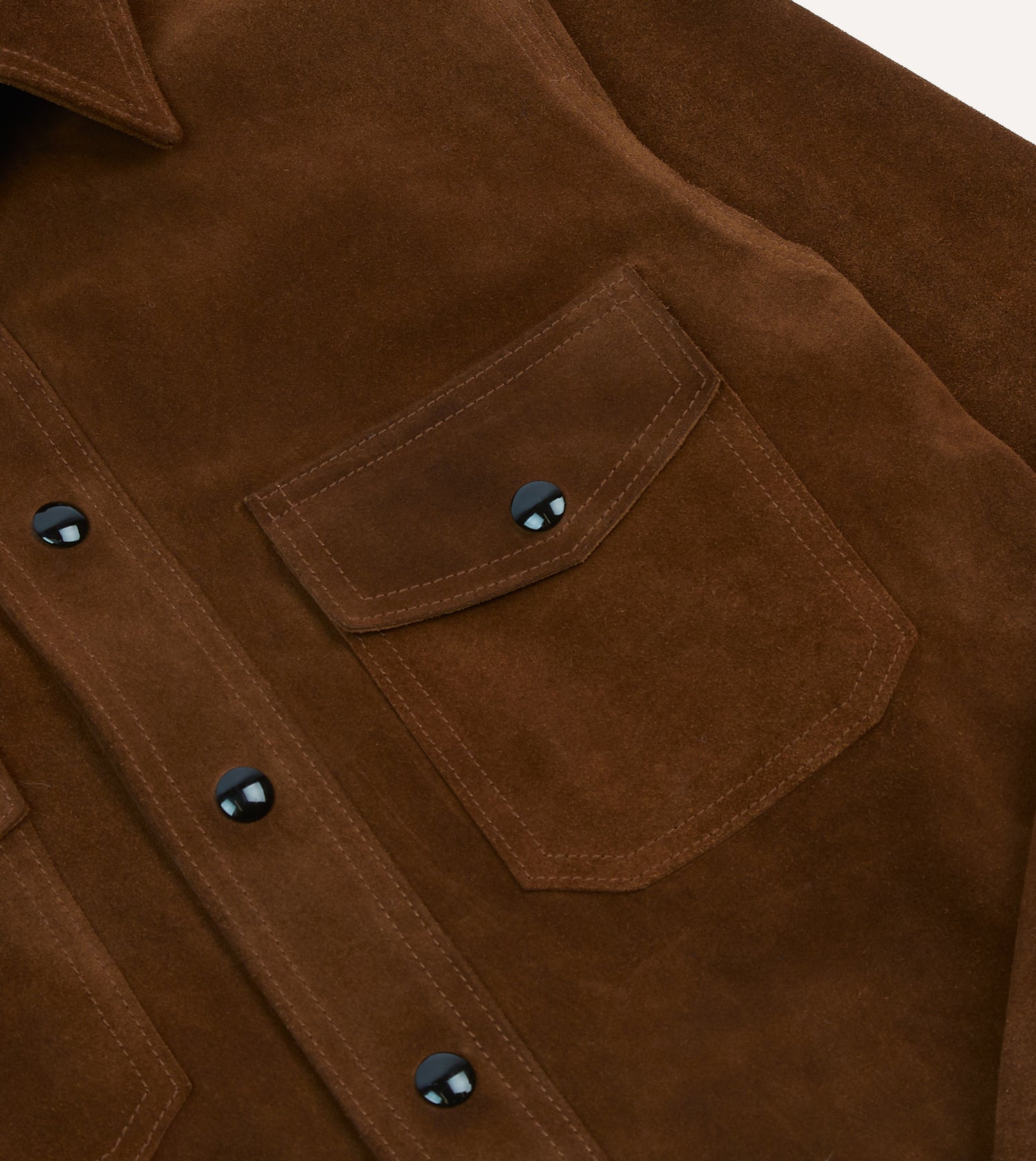 Brown Roughout Suede Overshirt