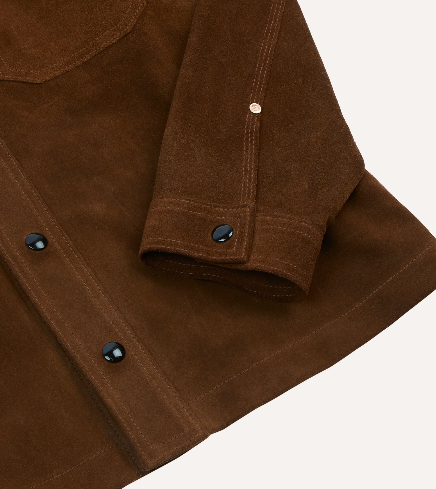 Brown Roughout Suede Overshirt