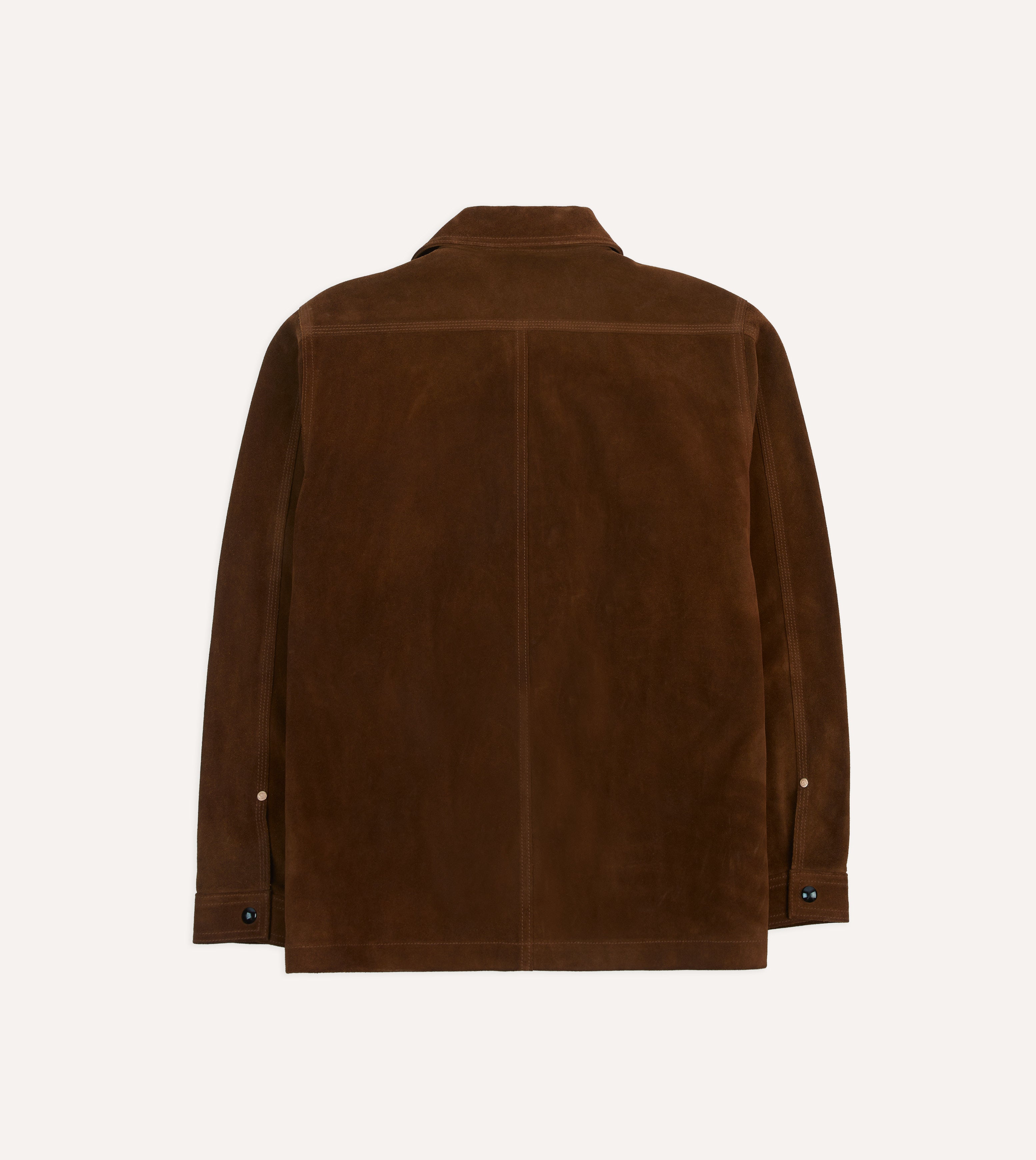Brown Roughout Suede Overshirt