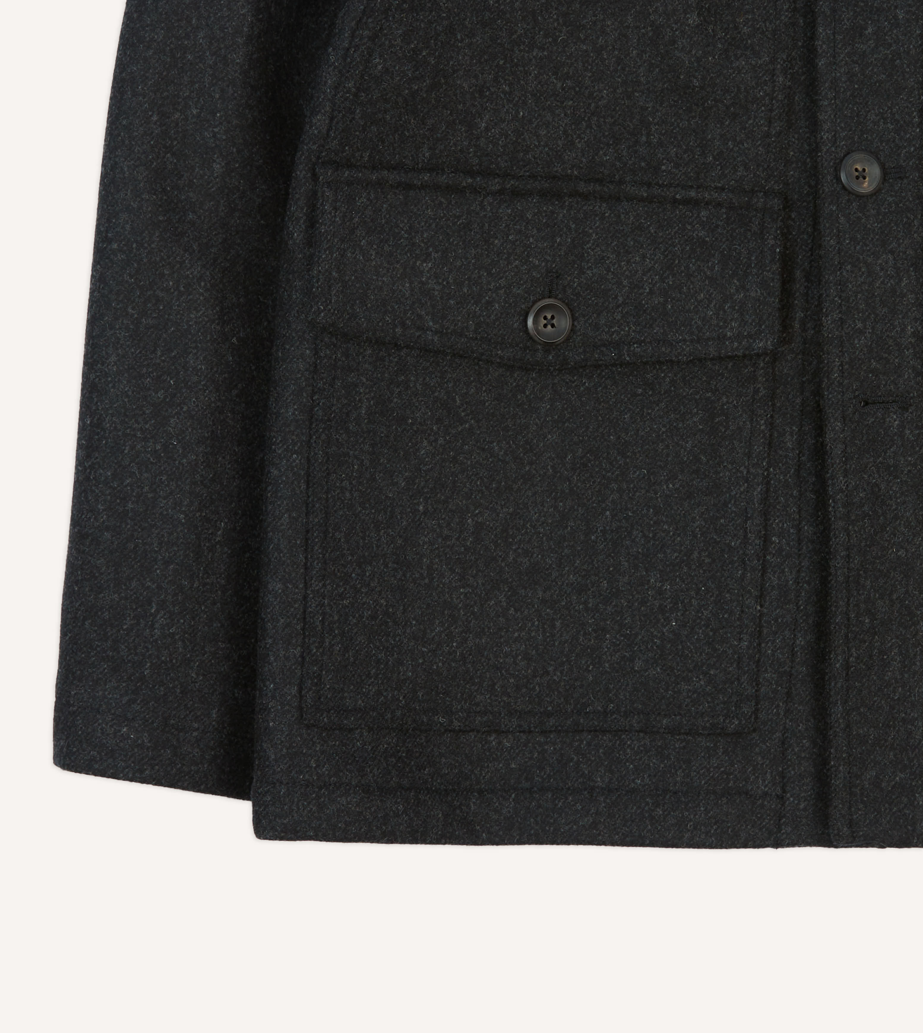 Drake's by A. Levine Charcoal Wool Mackinaw Jacket – Drakes US