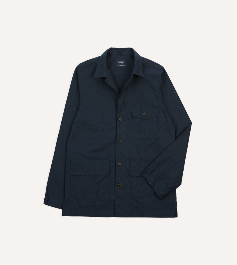 Navy Cotton Overshirt