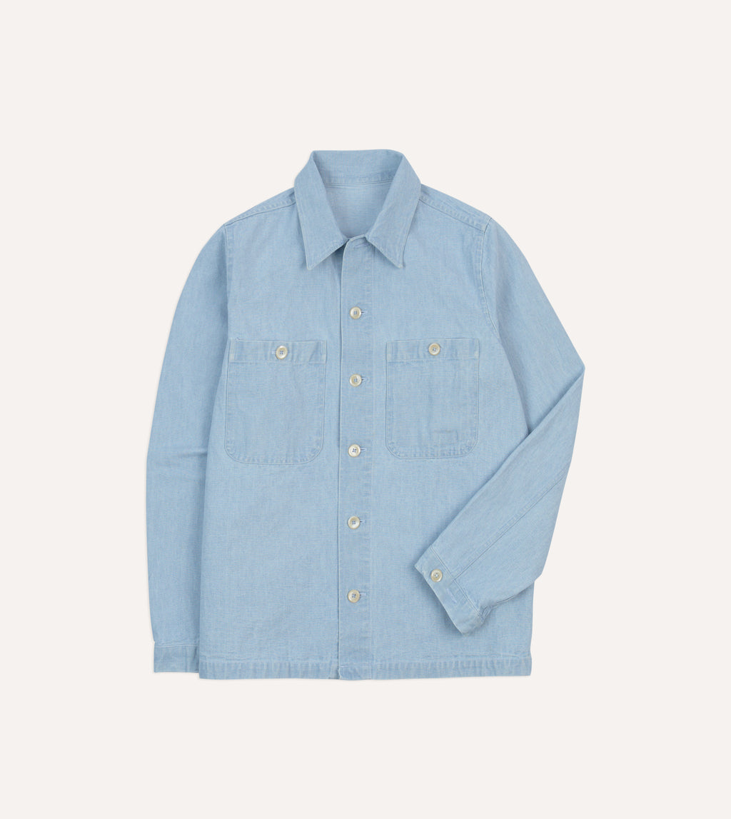 Bleach Wash Denim Field Shirt – Drakes US