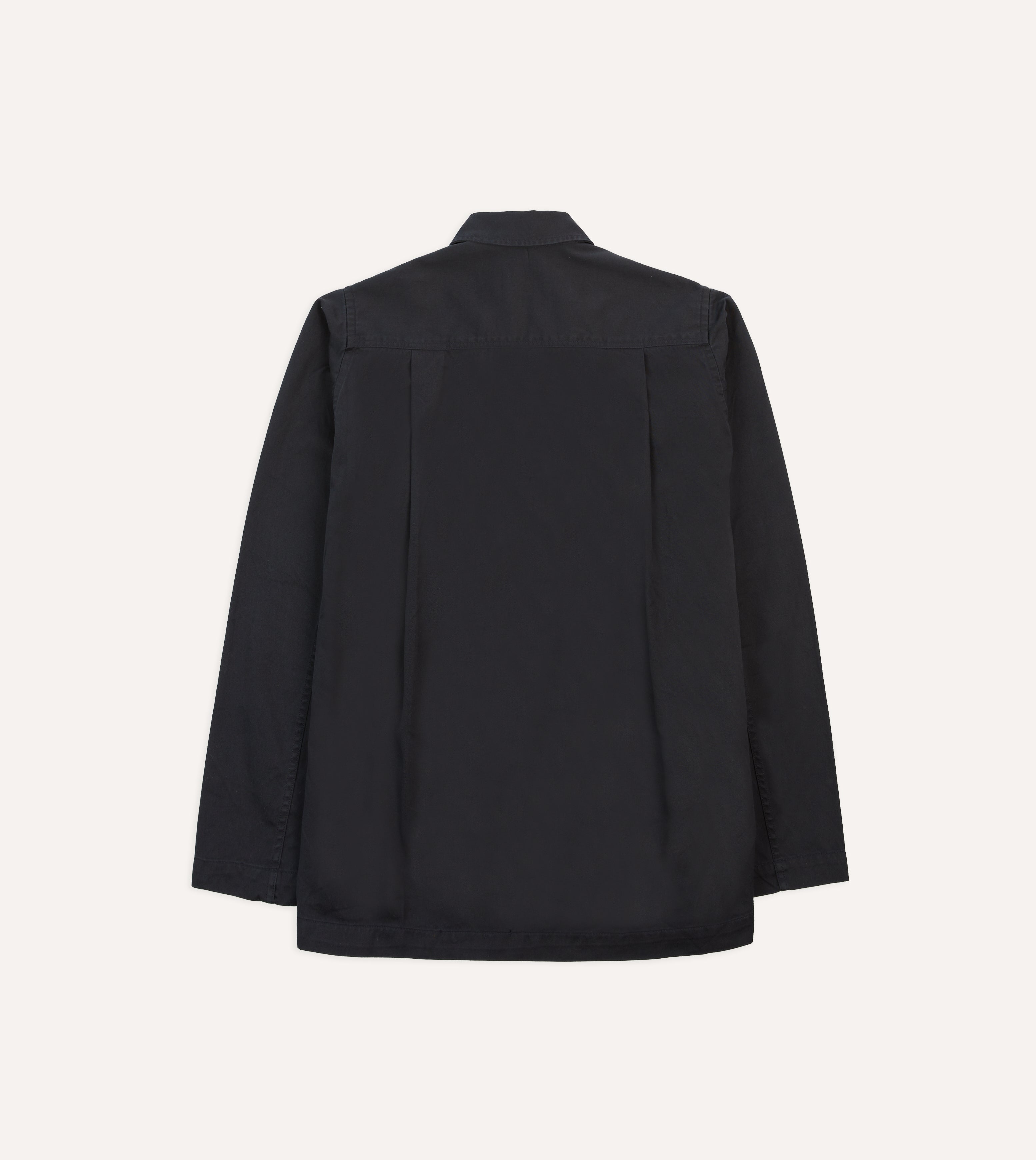 Navy Cotton Military Overshirt