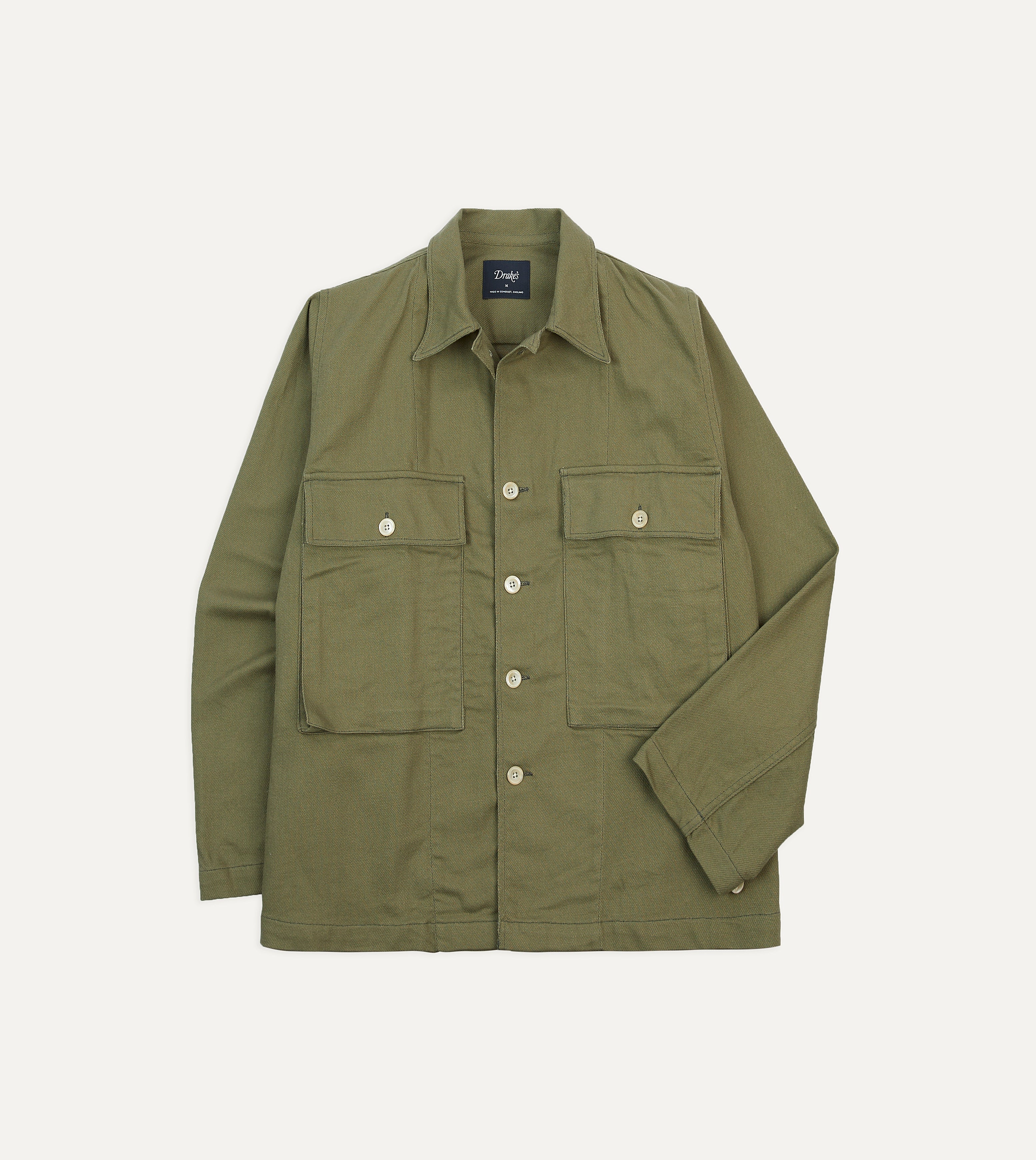 Drake's Cotton Twill Overshirt