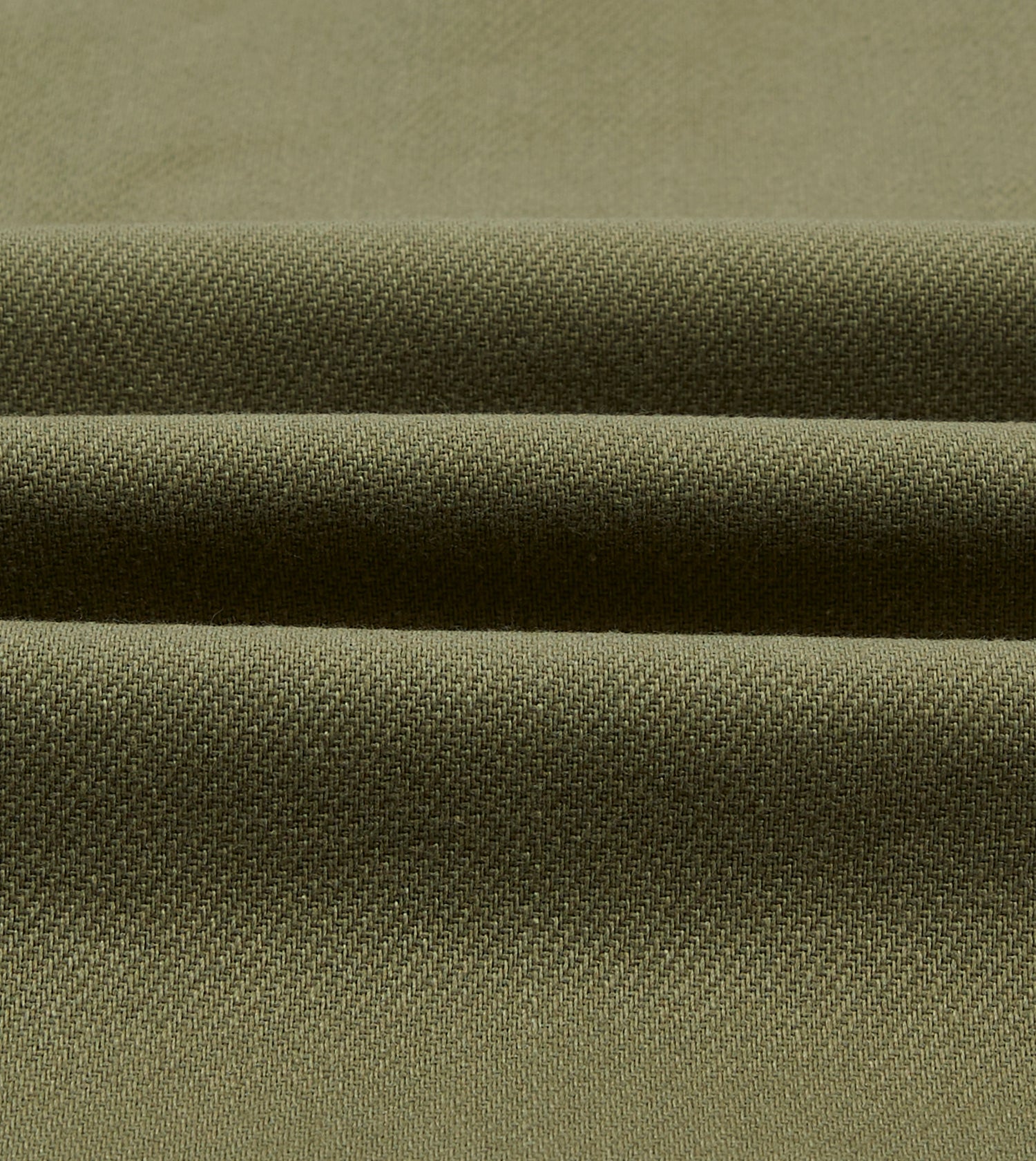 Green Cotton Twill Military Overshirt