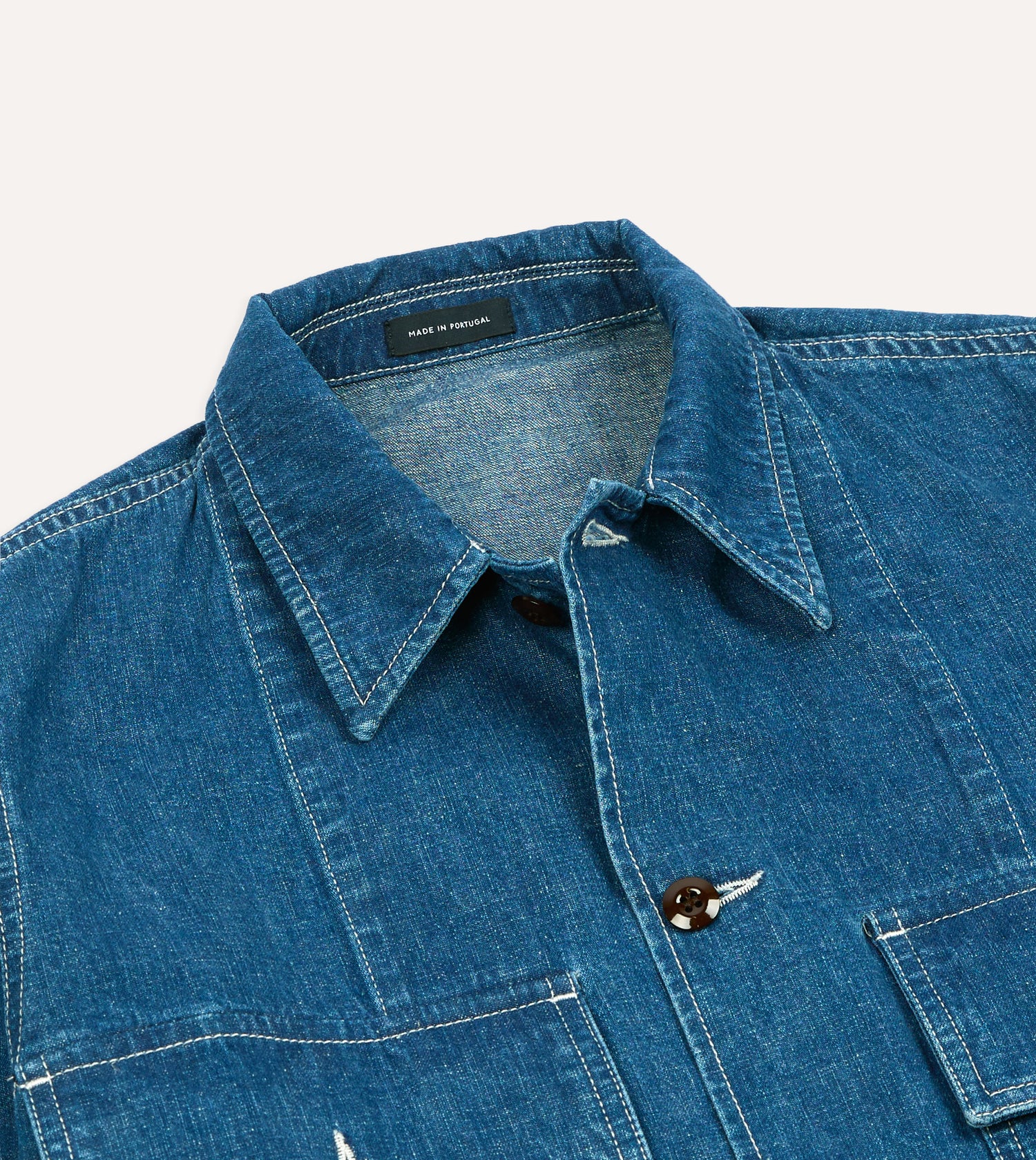 Stone Wash Selvedge Denim Field Shirt