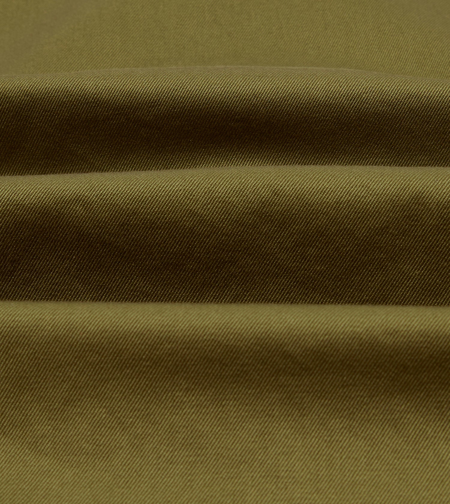 Green Cotton Twill Three-Pocket Overshirt