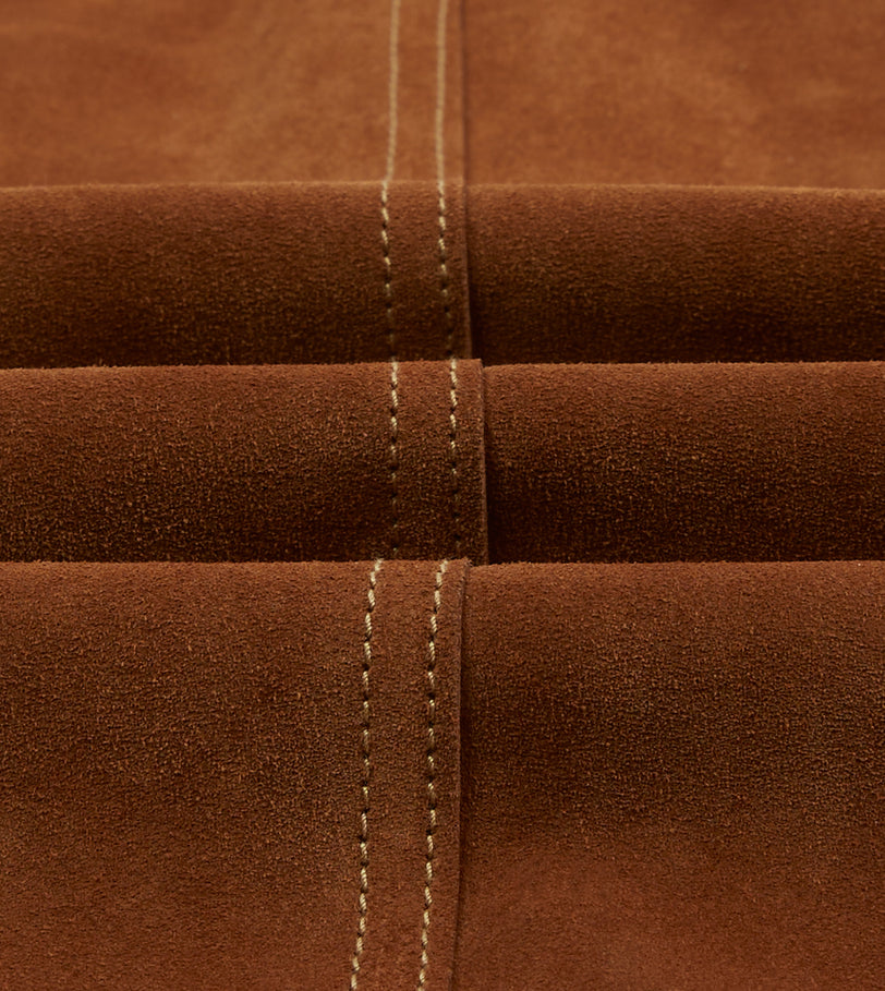 Rust Heavyweight Suede Five-Pocket Chore Jacket