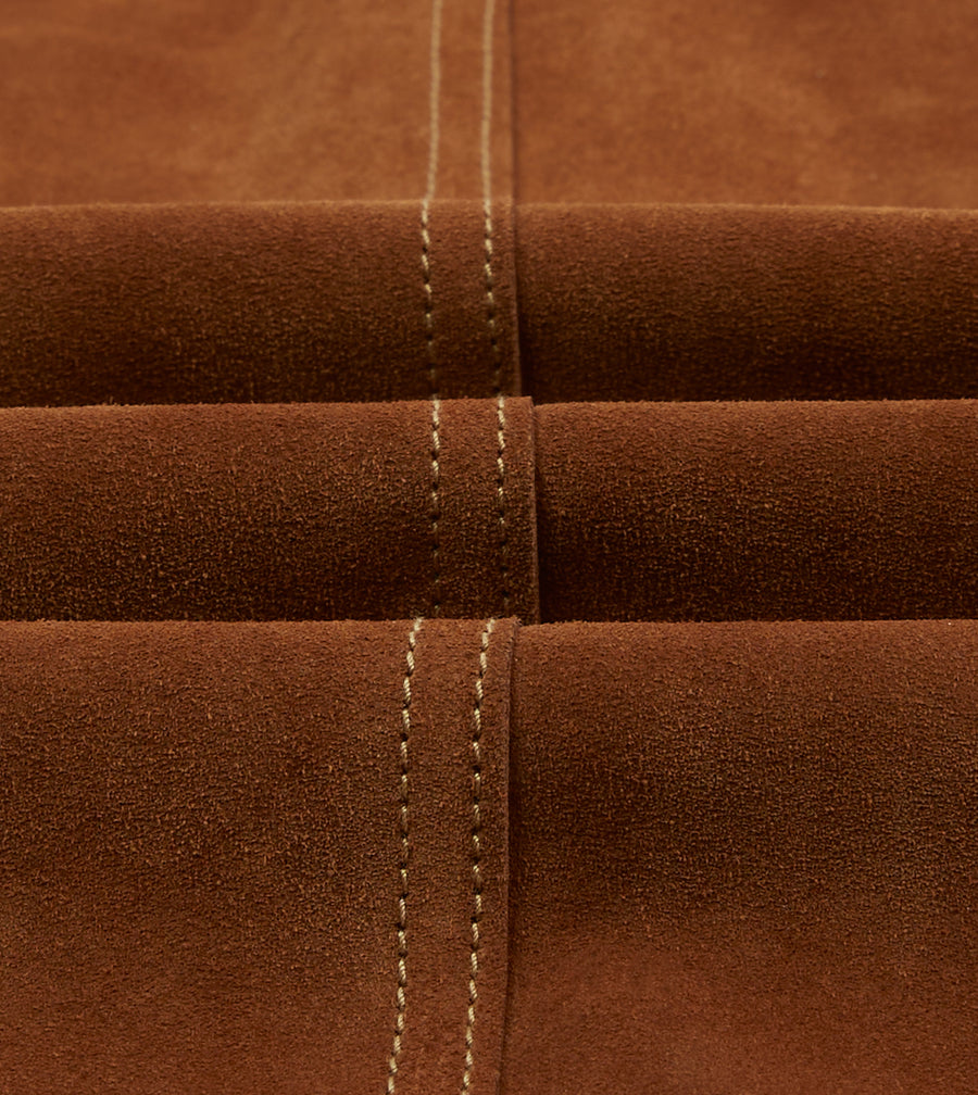 Rust Heavyweight Suede Five-Pocket Chore Jacket