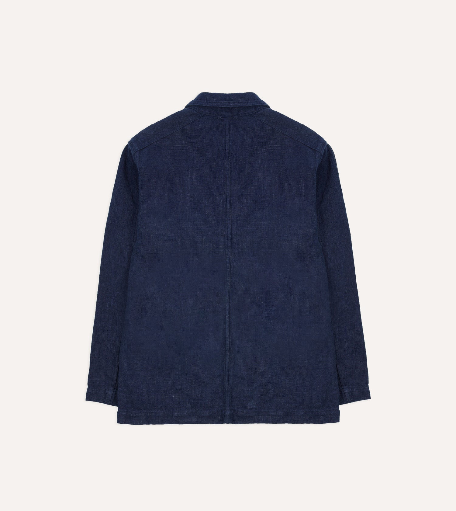 Navy Linen Five-Pocket Chore Jacket