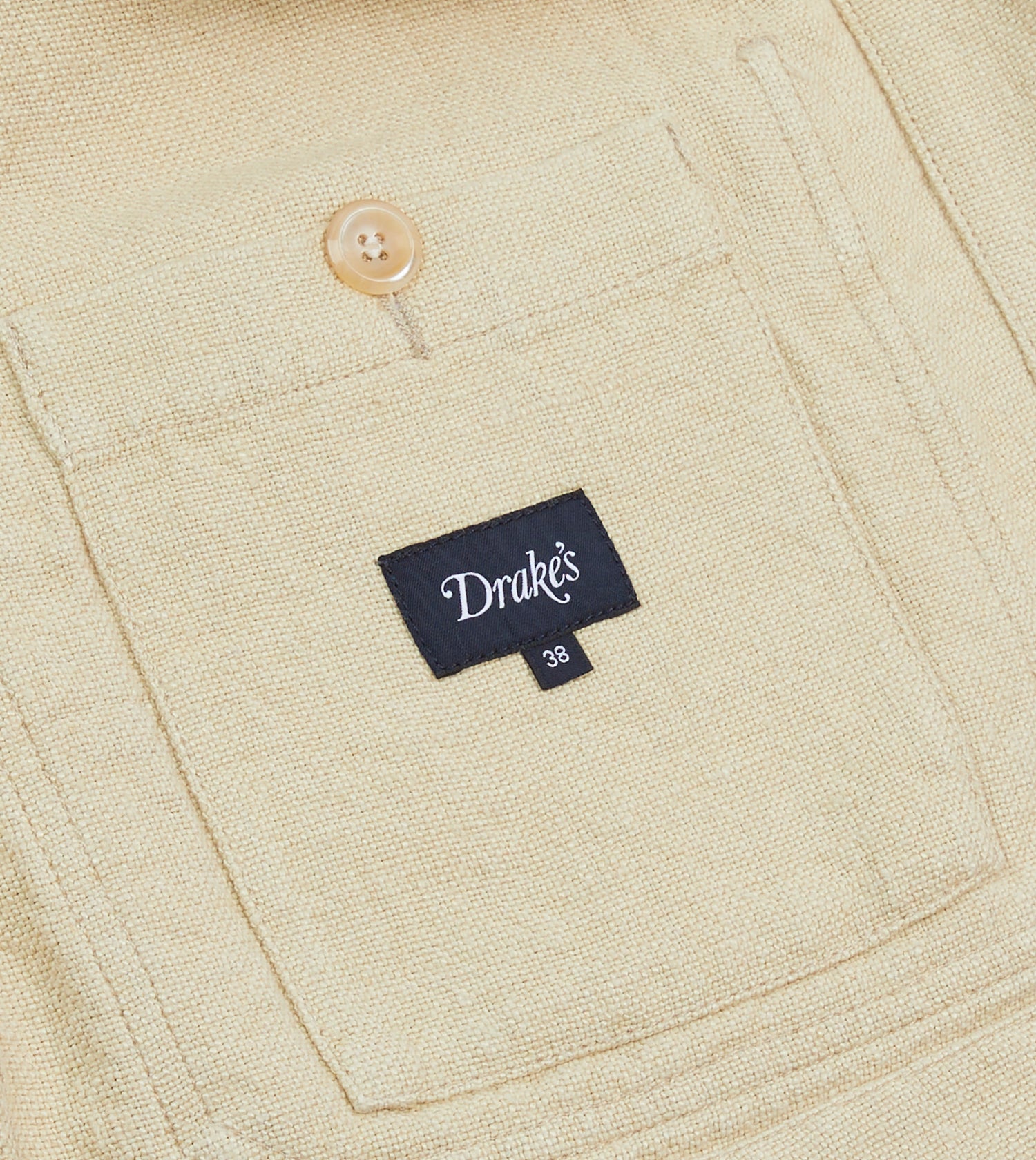 Ecru Linen Five-Pocket Chore Jacket