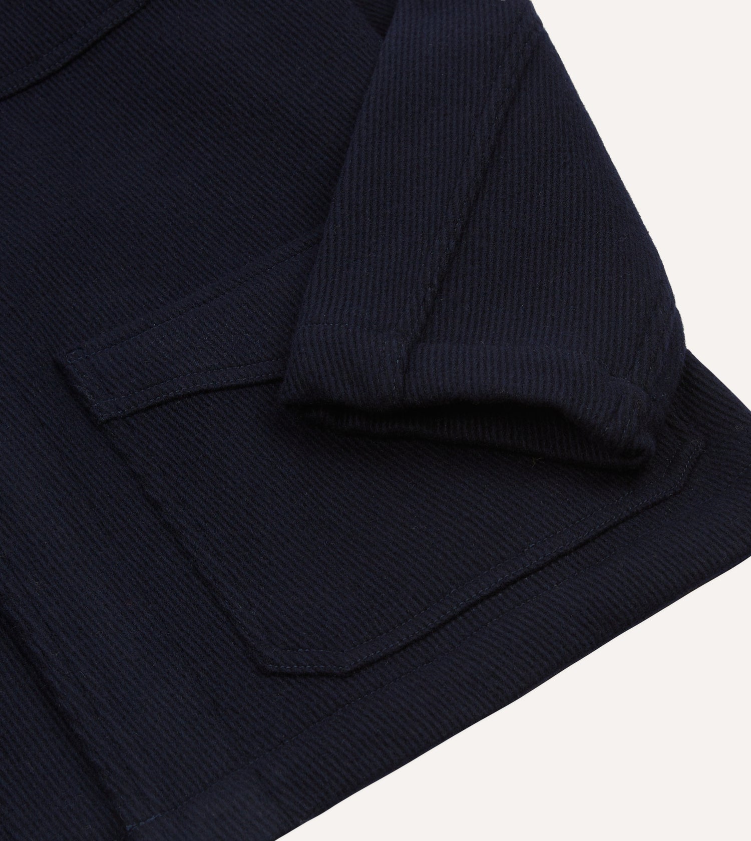 Navy Wool Five-Pocket Chore Jacket