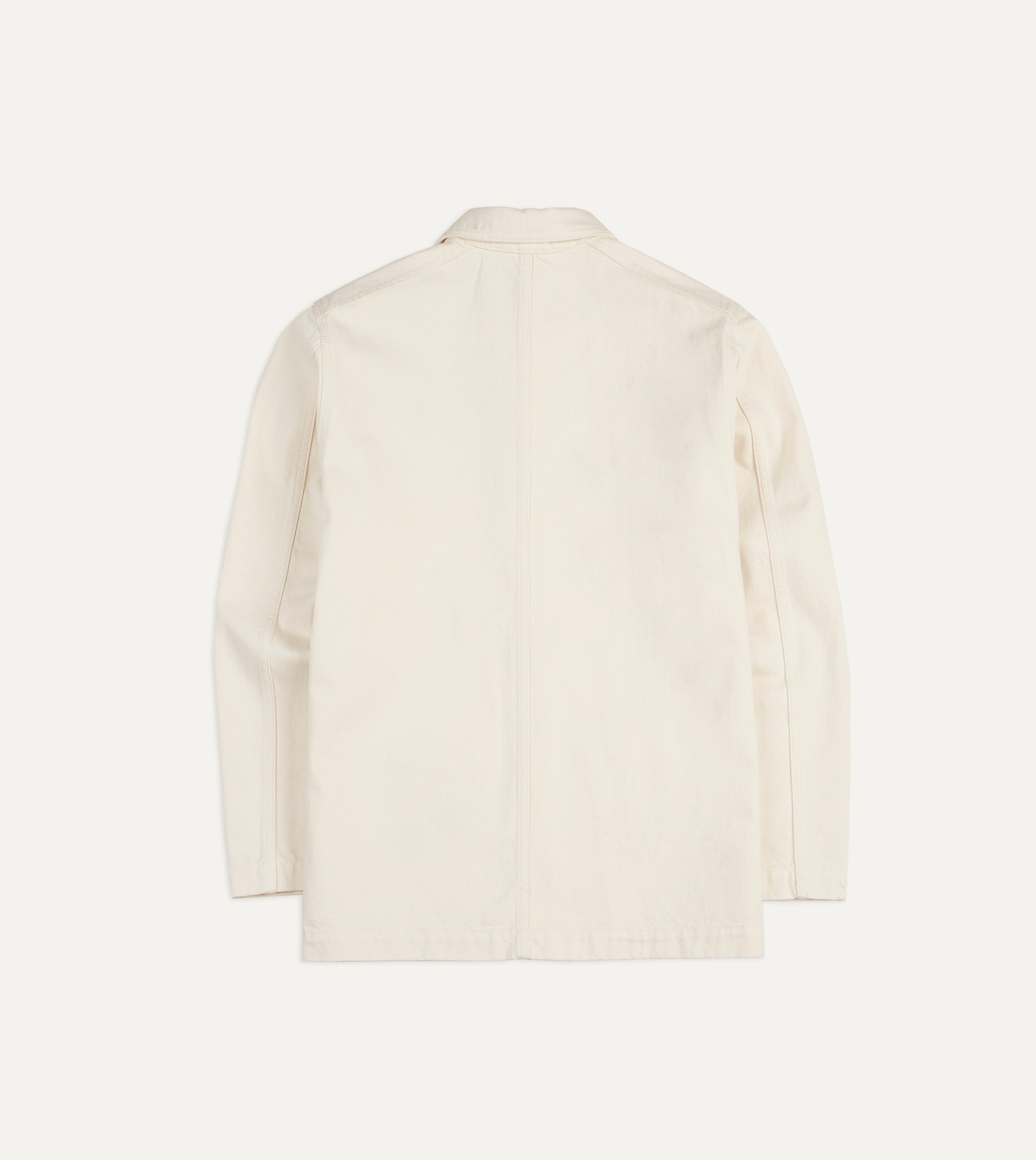 Ecru Selvedge Denim Five-Pocket Chore Jacket – Drakes US