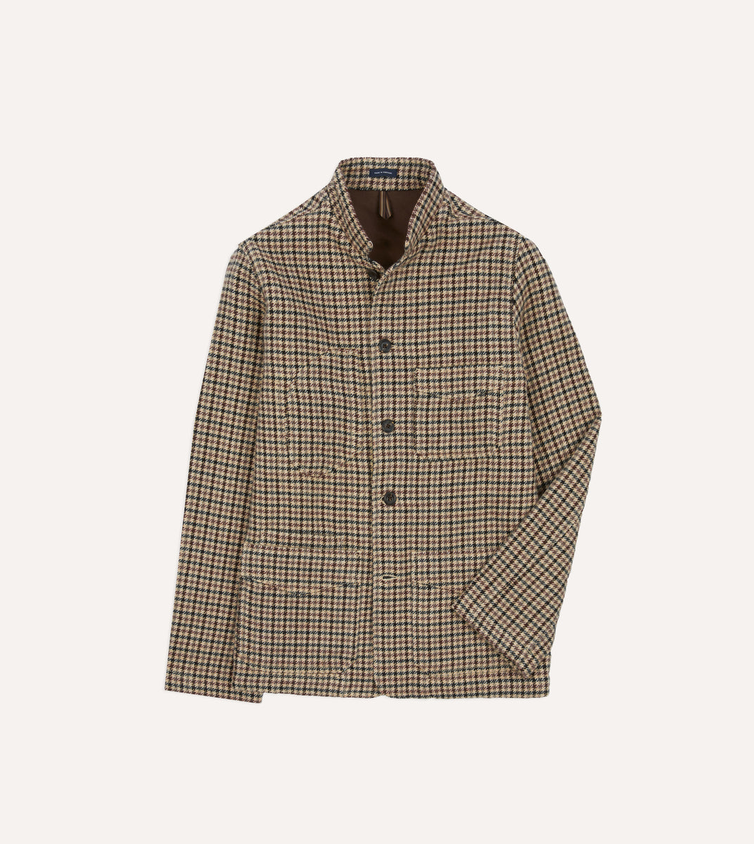 Shepherd Check Tweed Five-Pocket Artist Chore Jacket – Drakes US