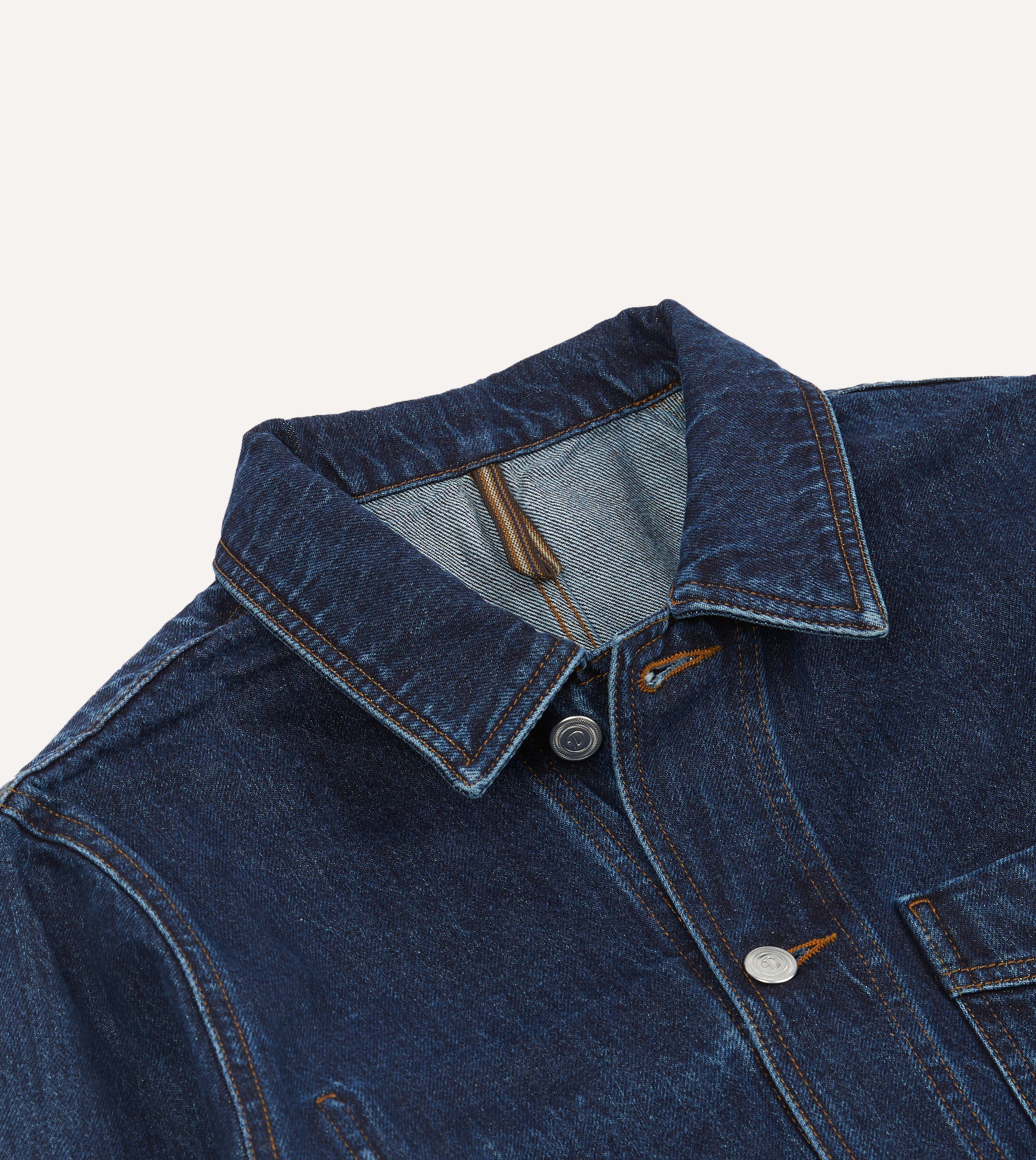 Stone Wash Denim Work Jacket – Drakes US