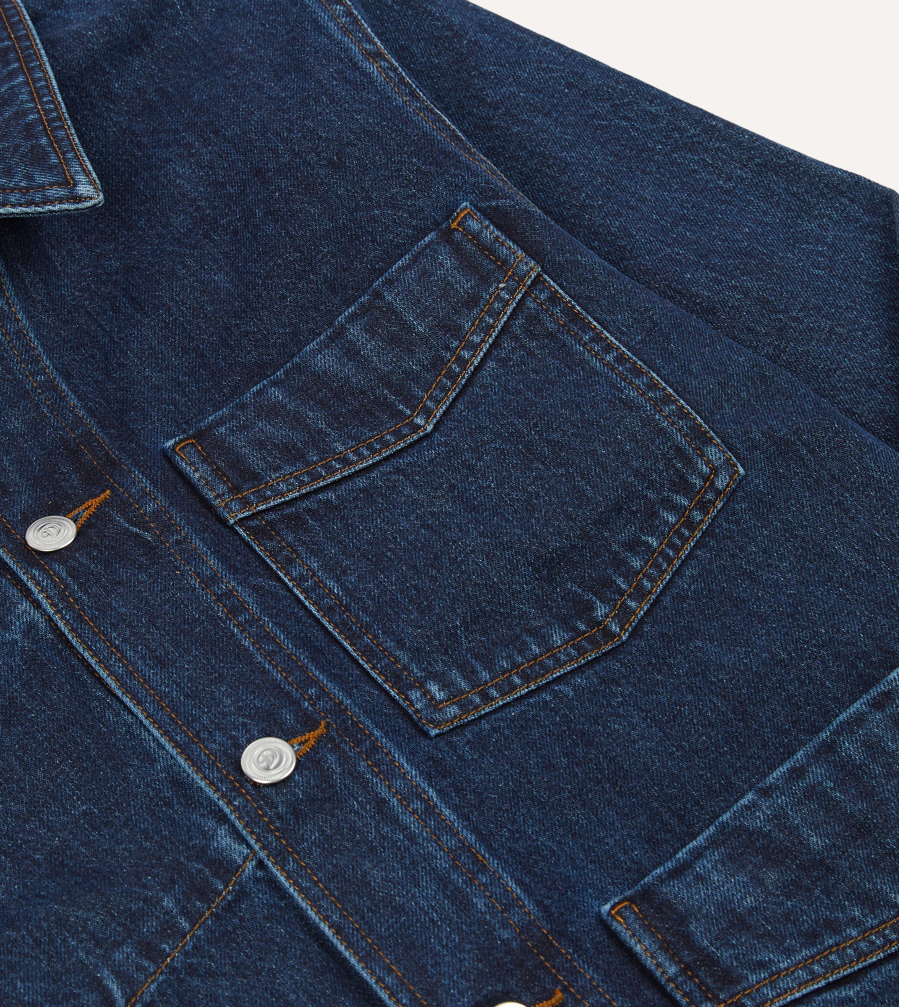 Stone Wash Denim Work Jacket – Drakes US