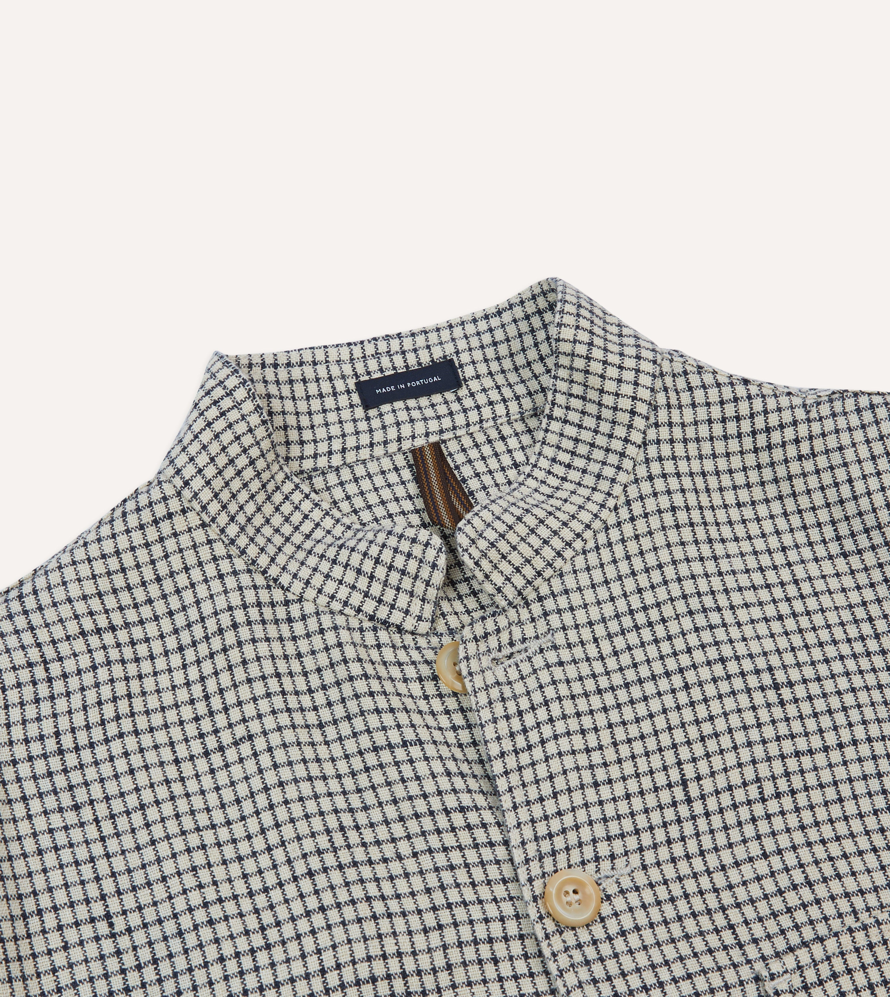 Ecru Check Linen Forestiere Jacket – Drakes US