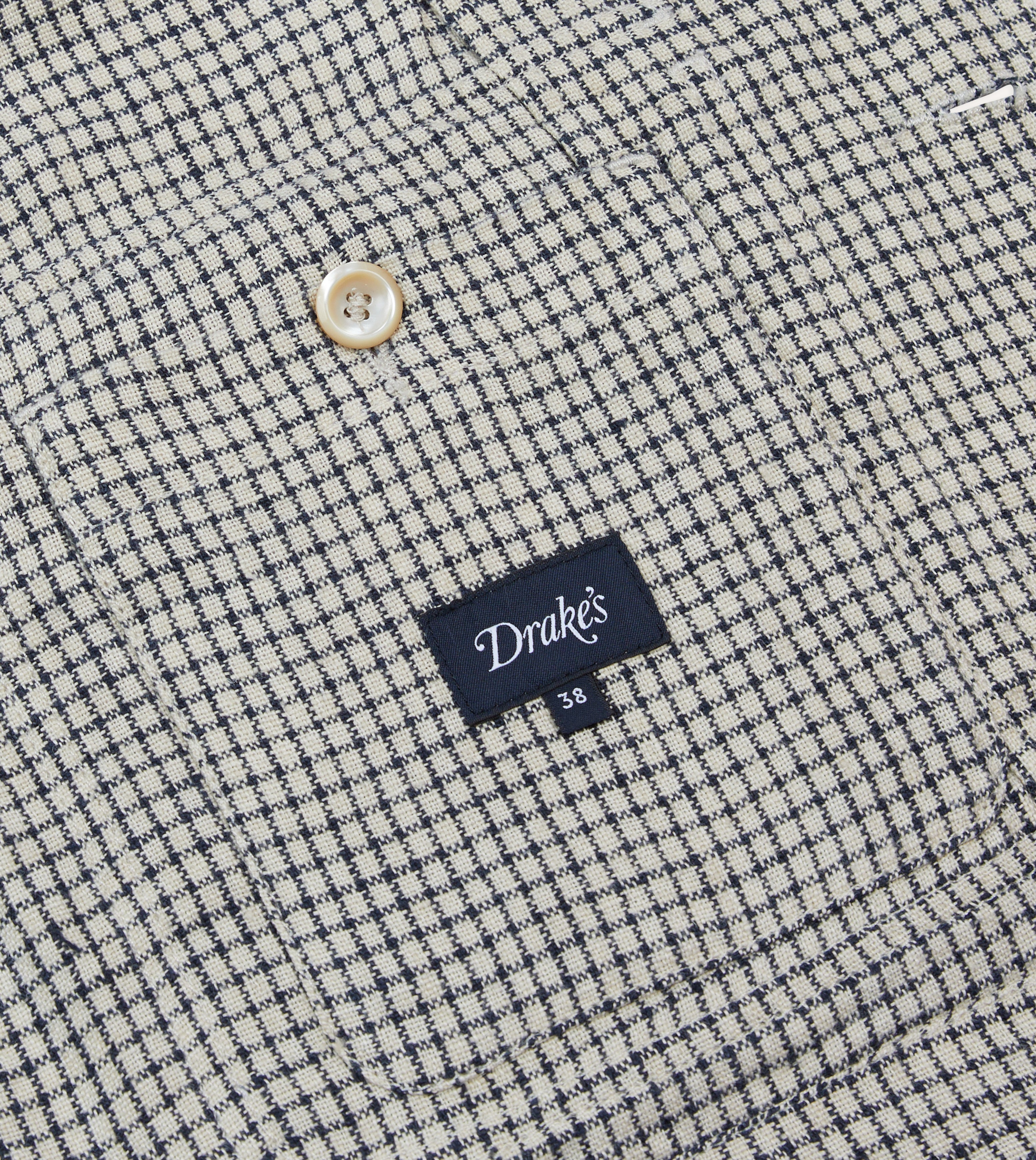 Ecru Check Linen Forestiere Jacket – Drakes US