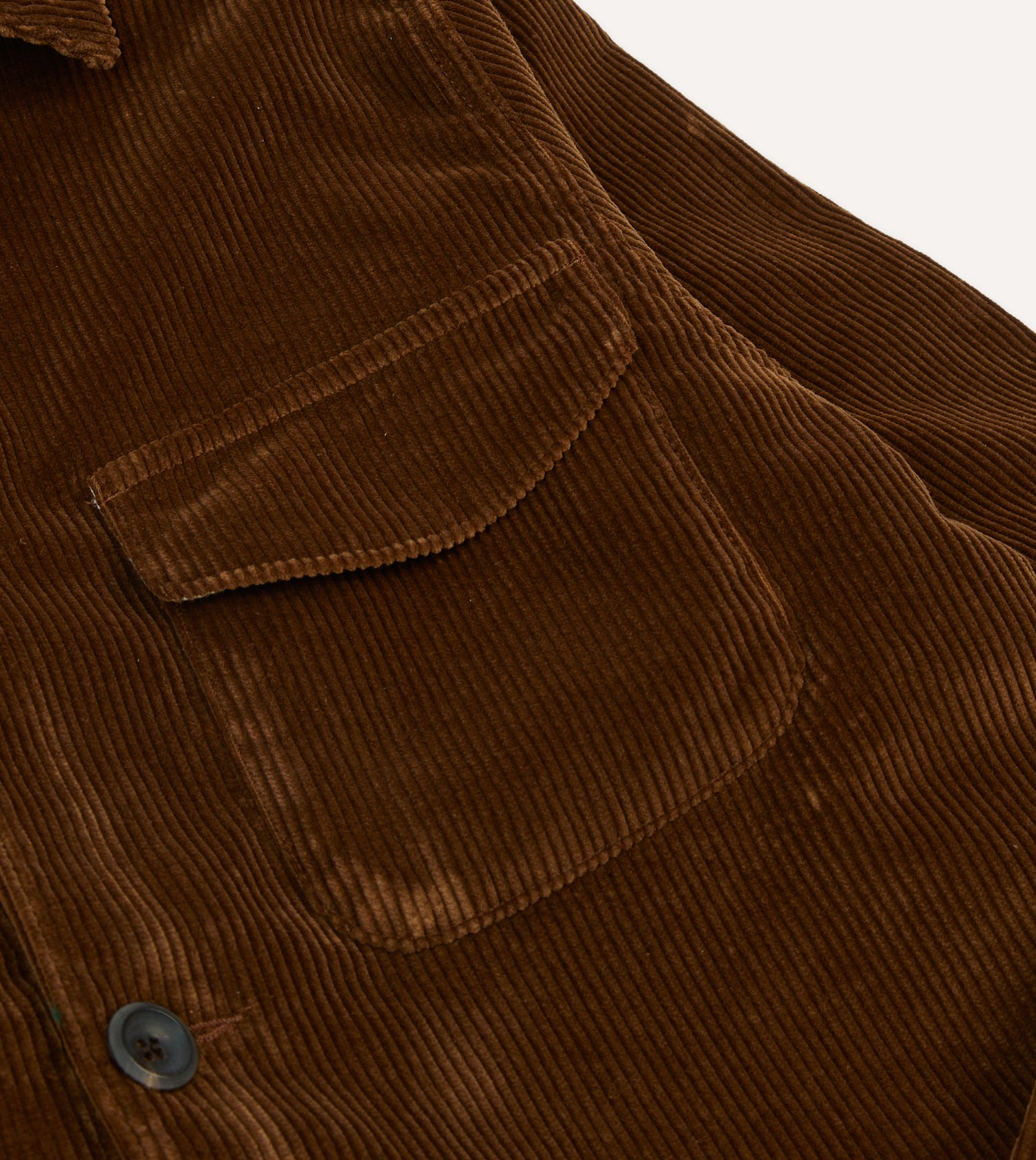 Tan Corduroy Three-Pocket Field Jacket