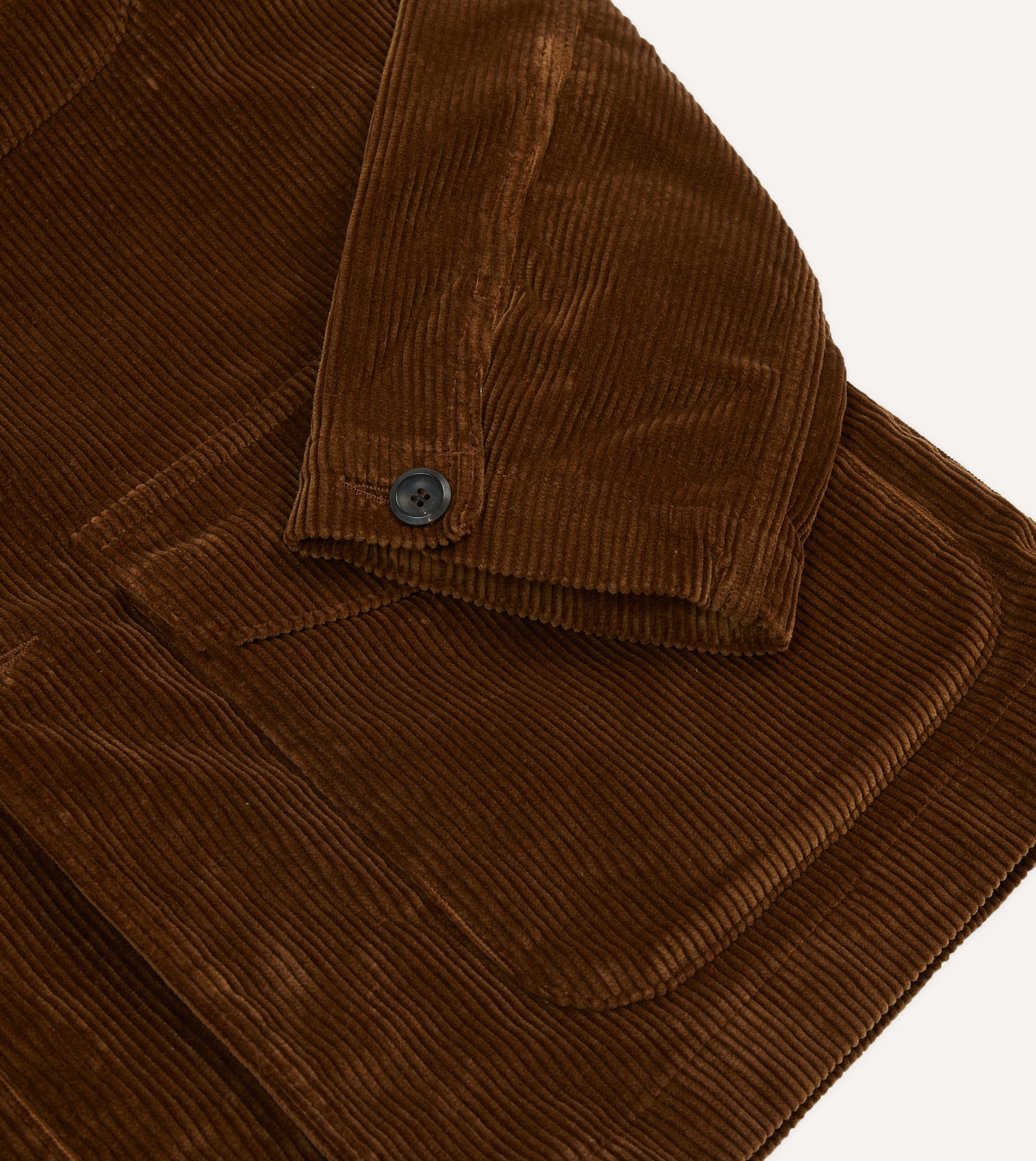 Tan Corduroy Three-Pocket Field Jacket