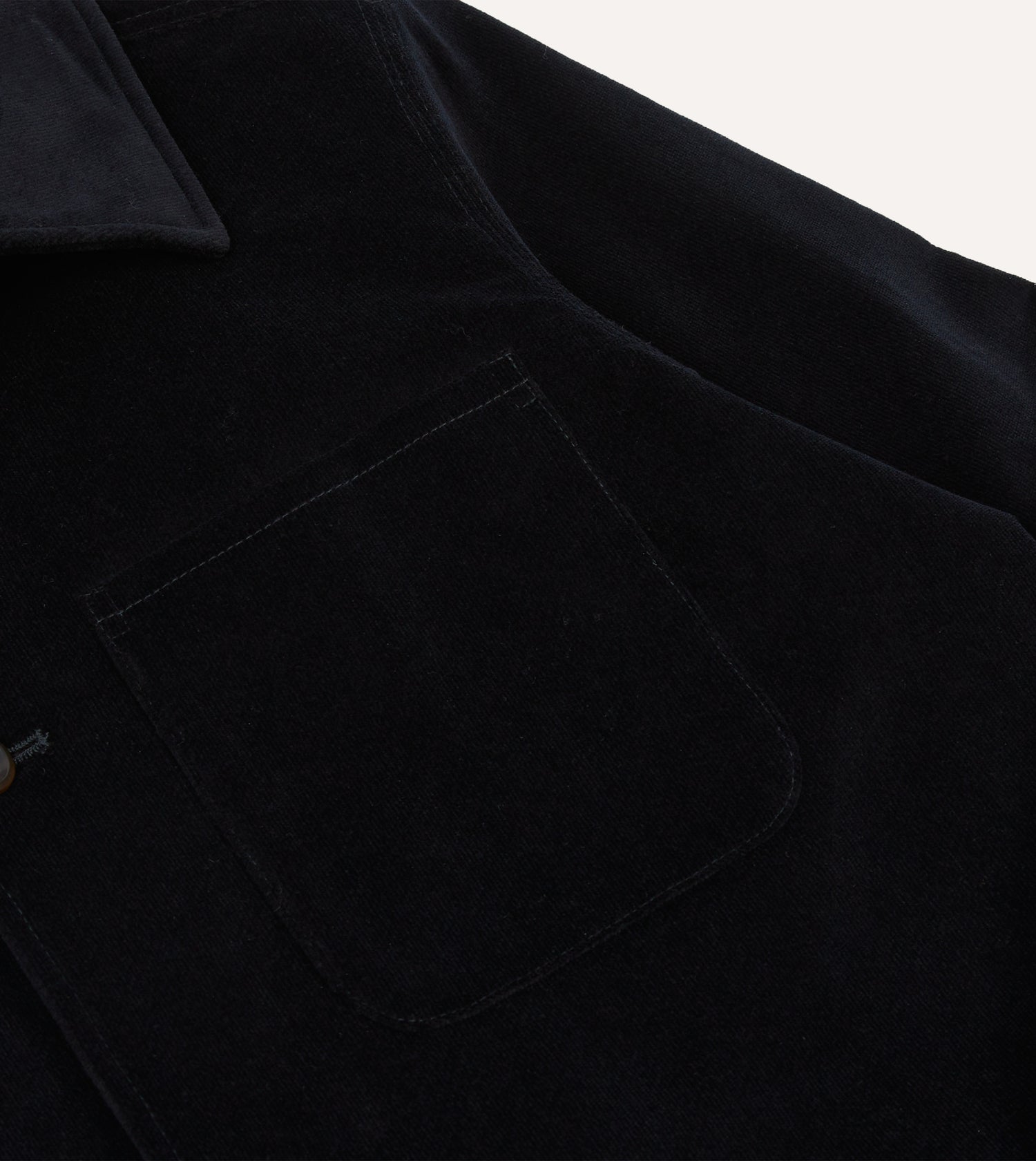 Navy Velvet Three-Pocket Chore Jacket