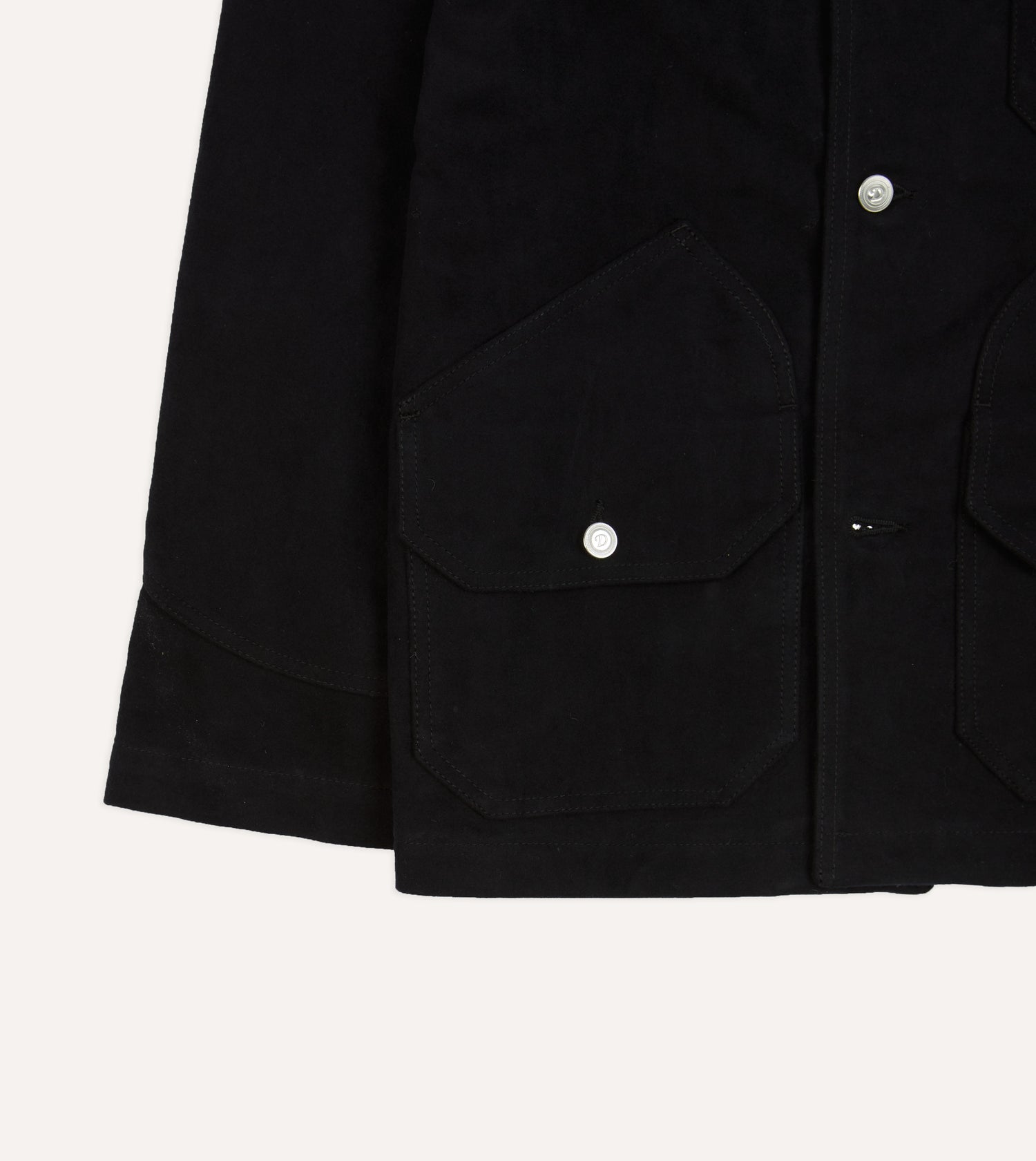 Dark Navy Moleskin Utility Jacket