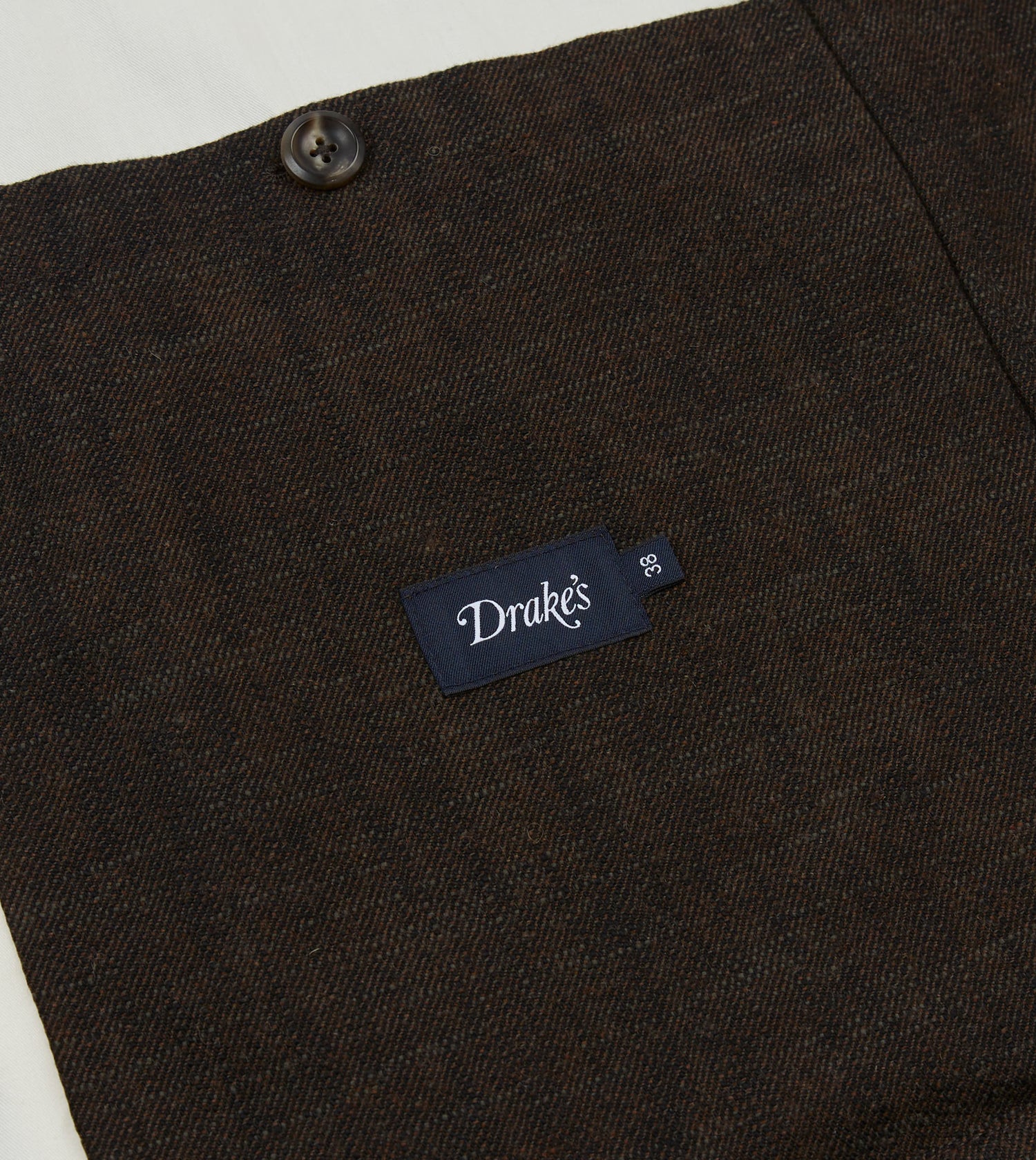 Brown Wool-Cotton Three-Pocket Chore Jacket