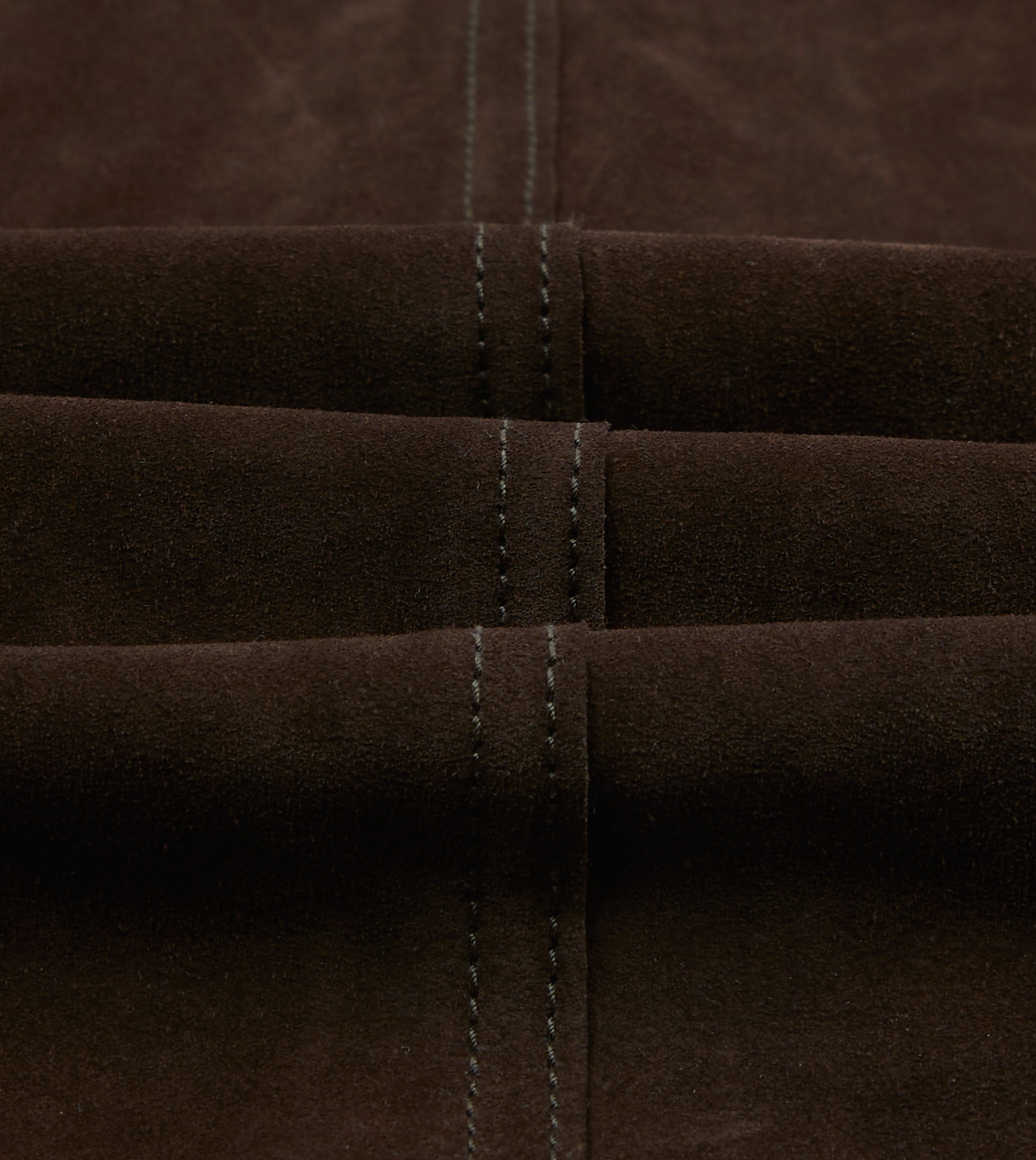 Chocolate Brown Heavyweight Suede Five-Pocket Chore Jacket
