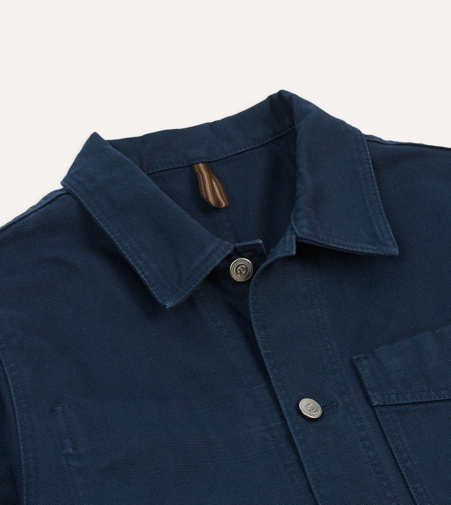 Navy Cotton Canvas Work Jacket