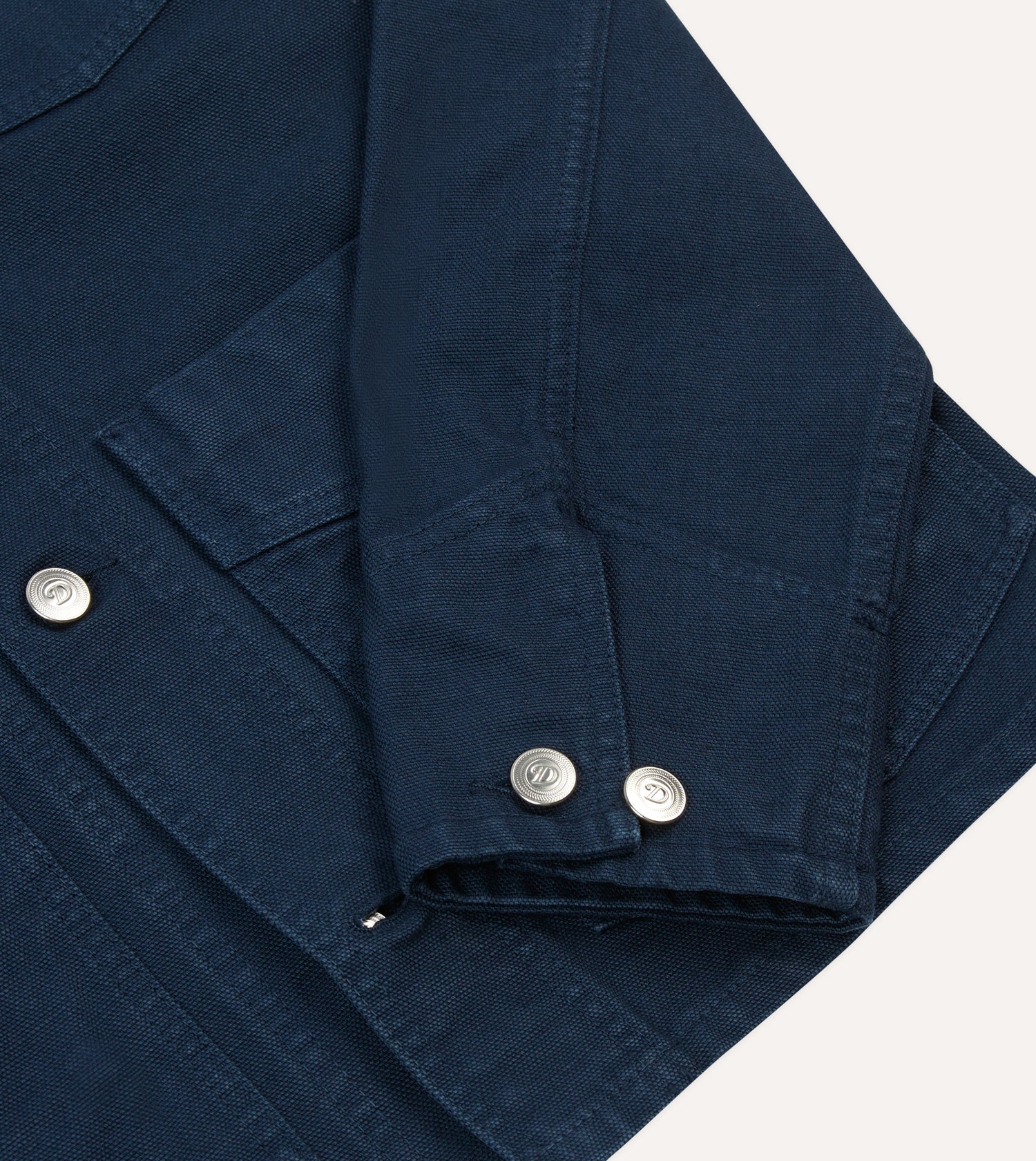 Navy Cotton Canvas Work Jacket