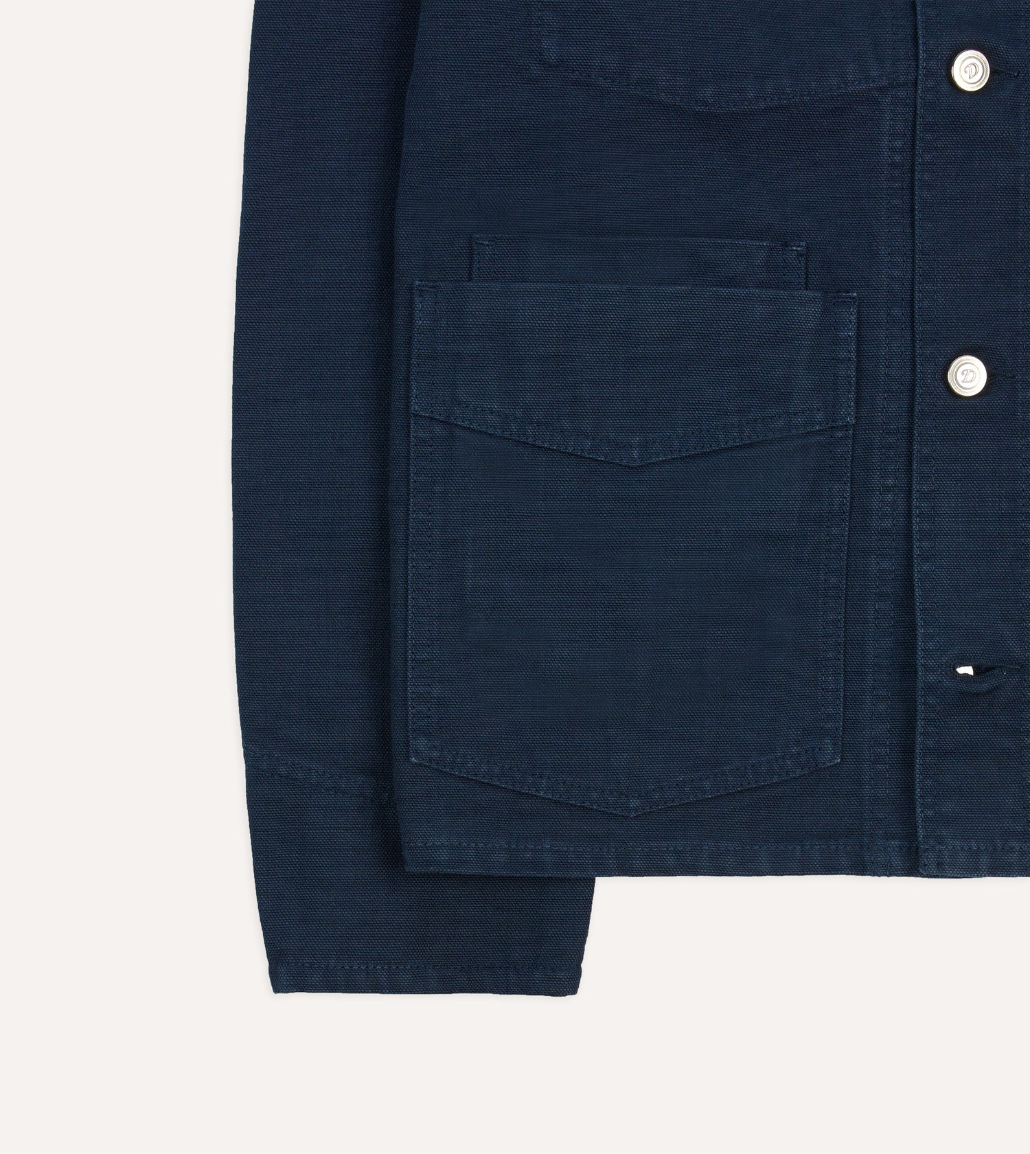 Navy Cotton Canvas Work Jacket