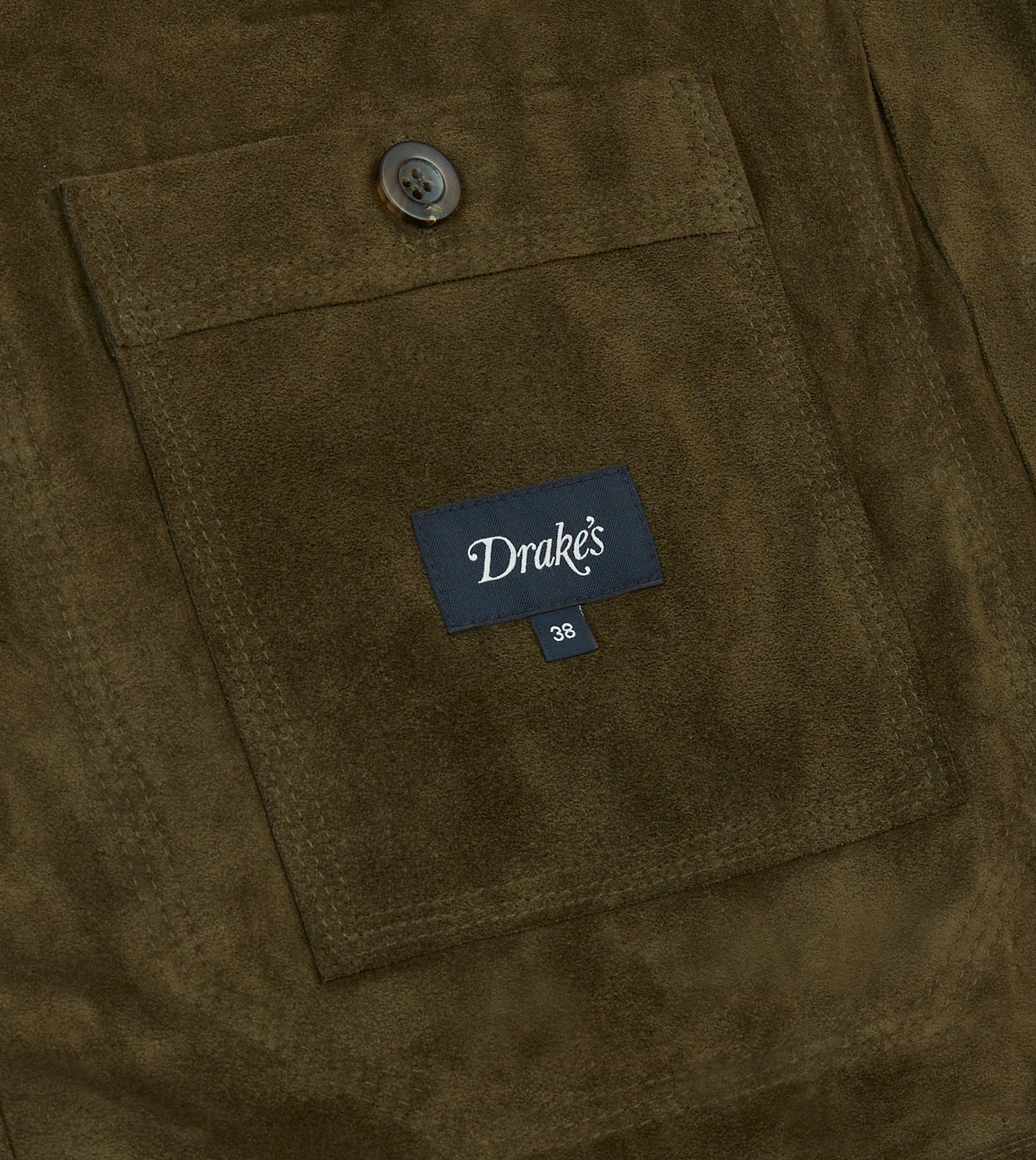 Olive Suede Welder Jacket – Drakes US