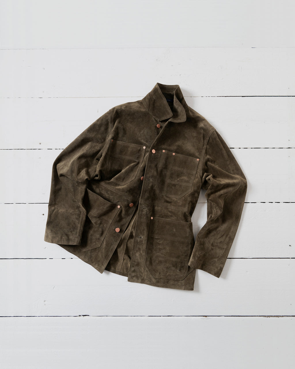 Olive Suede Welder Jacket – Drakes US