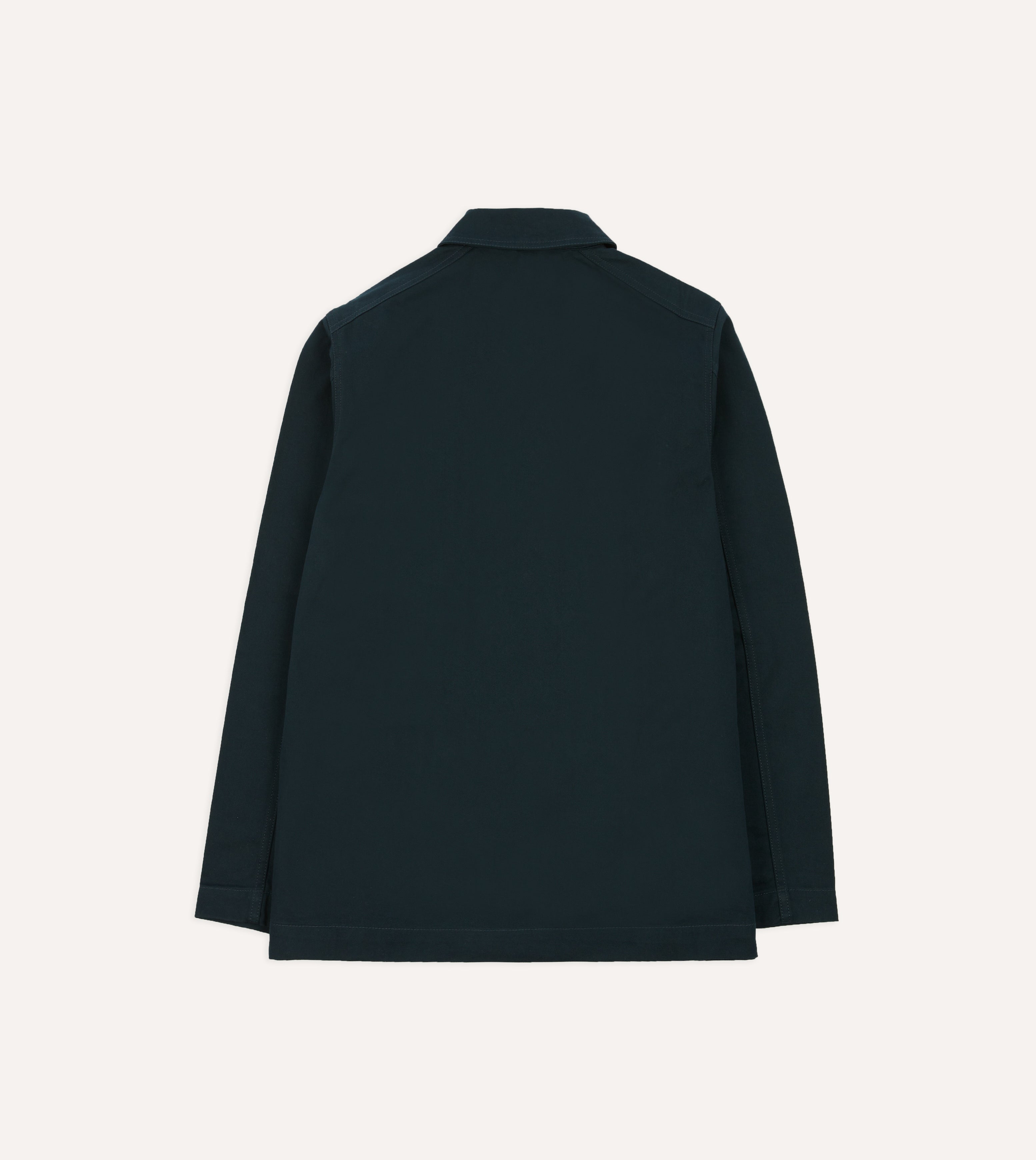 Navy Cotton Double-Breasted Chore Coat