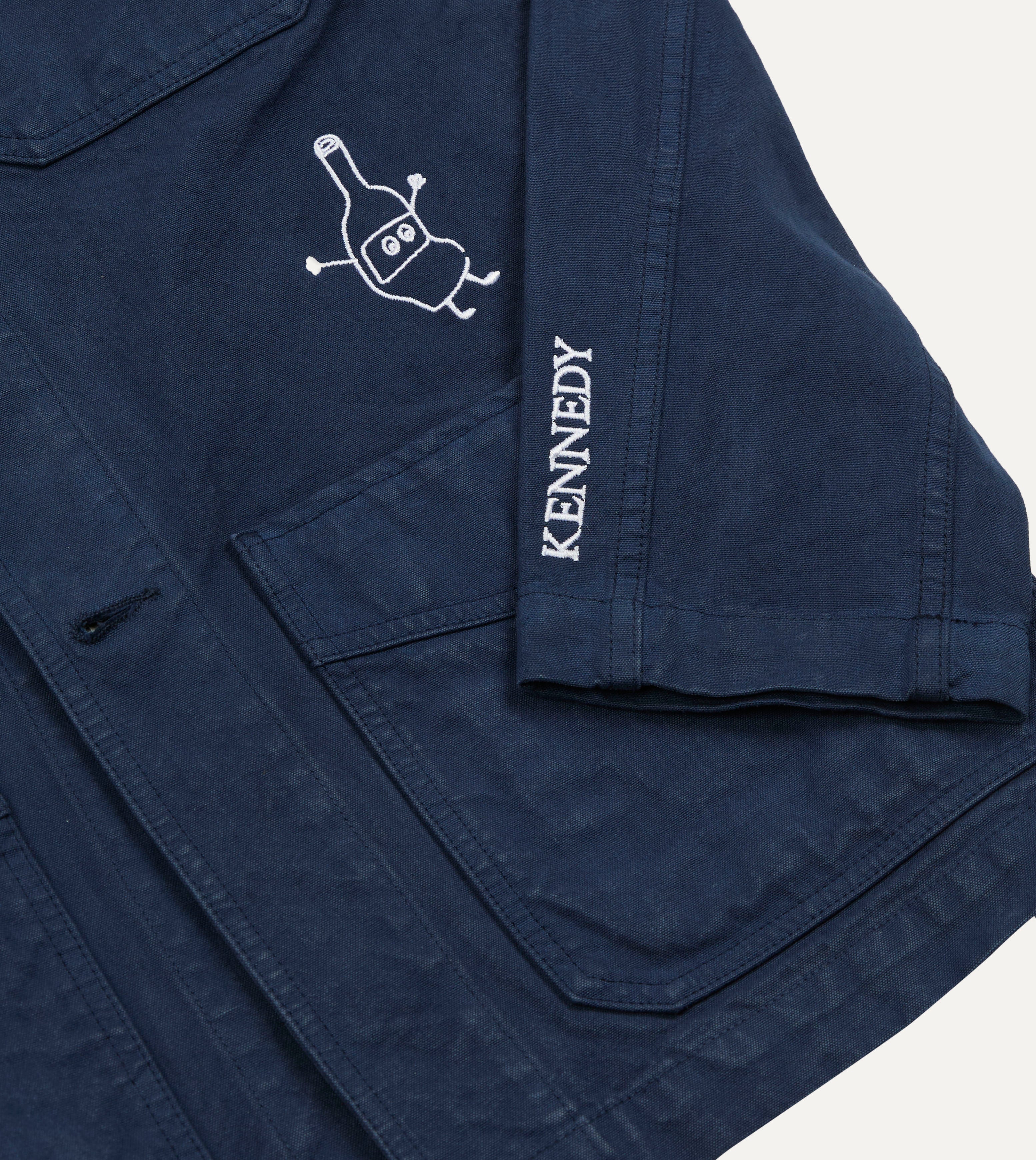 Kennedy by Drake's Navy Cotton Duck Canvas Five-Pocket Chore